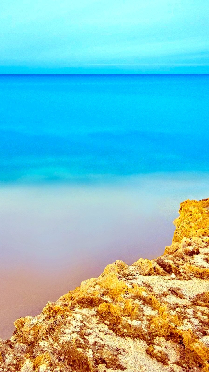 Download mobile wallpaper Horizon, Shore, Ocean, Earth, Colorful, Scenic for free.