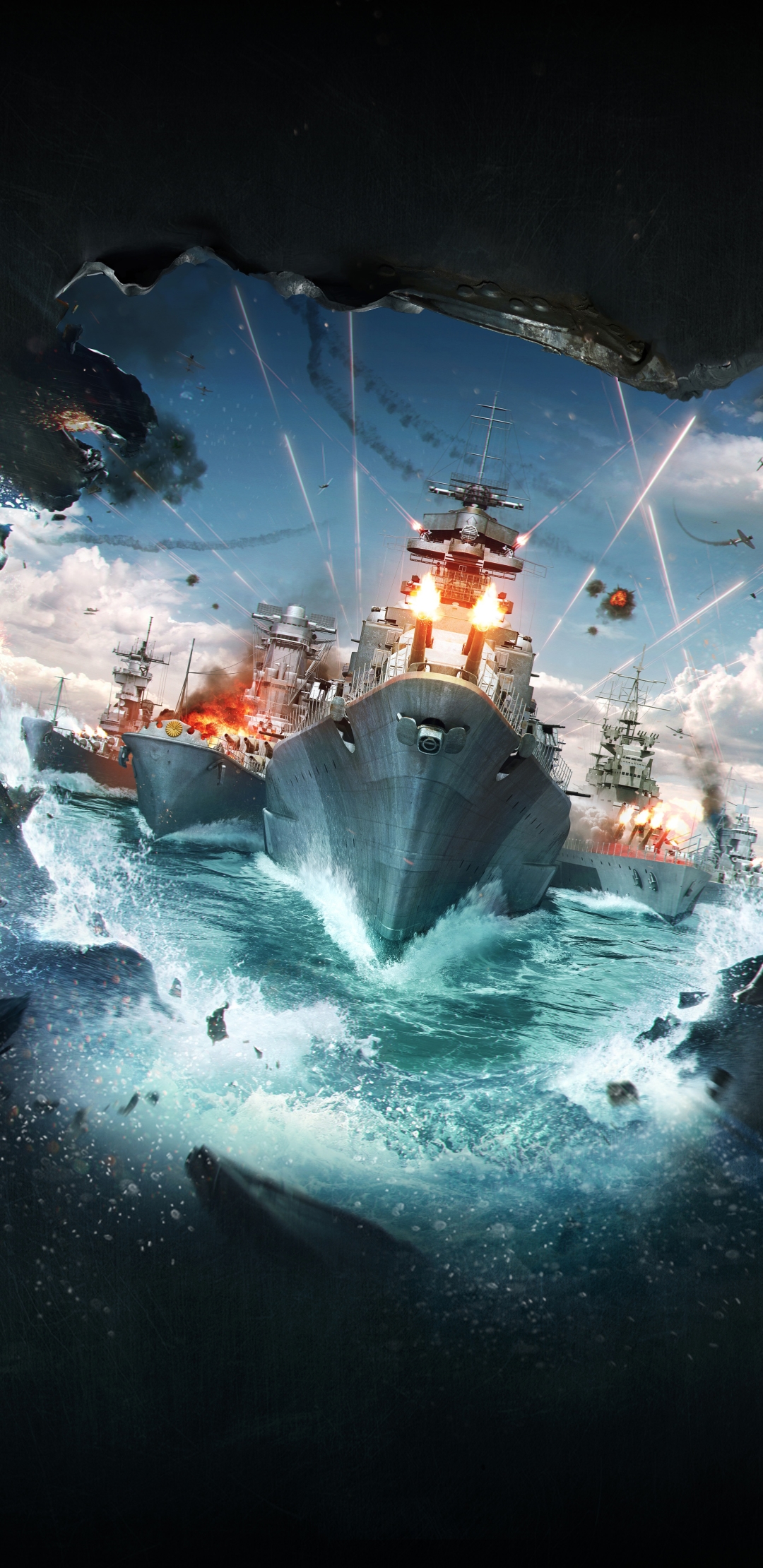 Handy-Wallpaper Computerspiele, Kriegsschiff, World Of Warships, Kriegsschiffe kostenlos herunterladen.