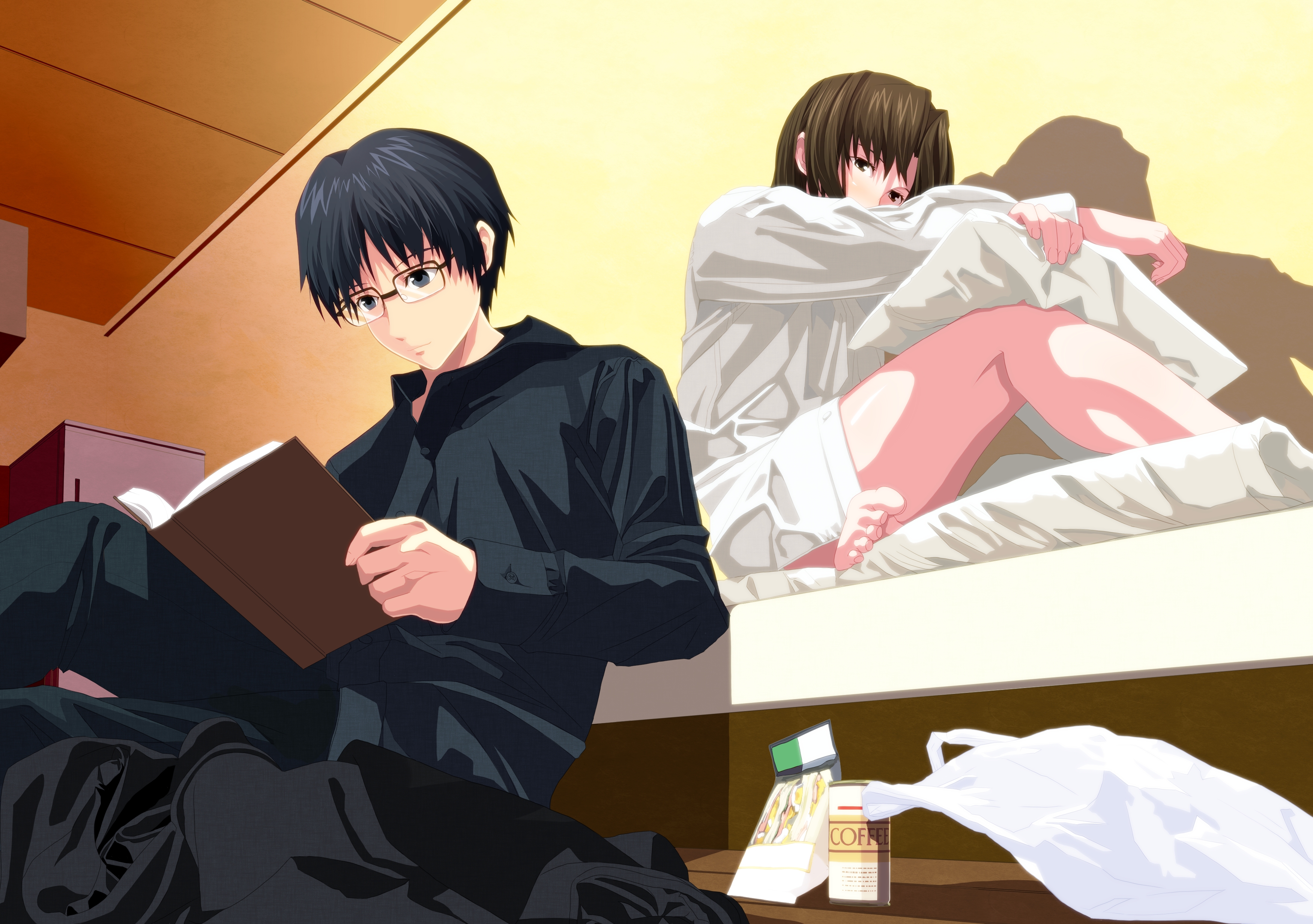 Download mobile wallpaper Anime, Kara No Kyōkai, Shiki Ryougi, Mikiya Kokutou for free.