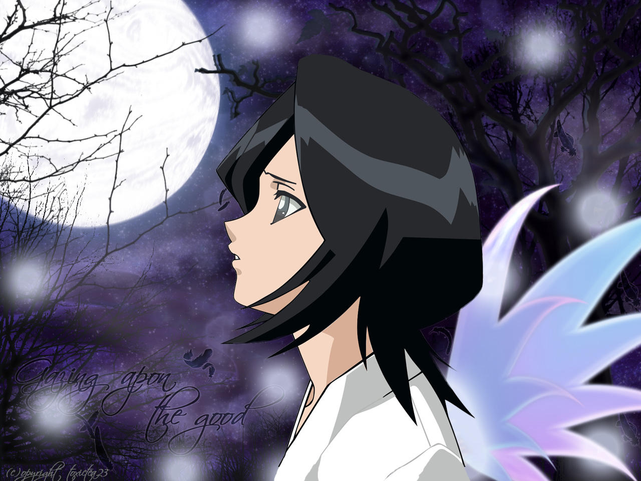 Handy-Wallpaper Bleach, Rukia Kuchiki, Animes kostenlos herunterladen.