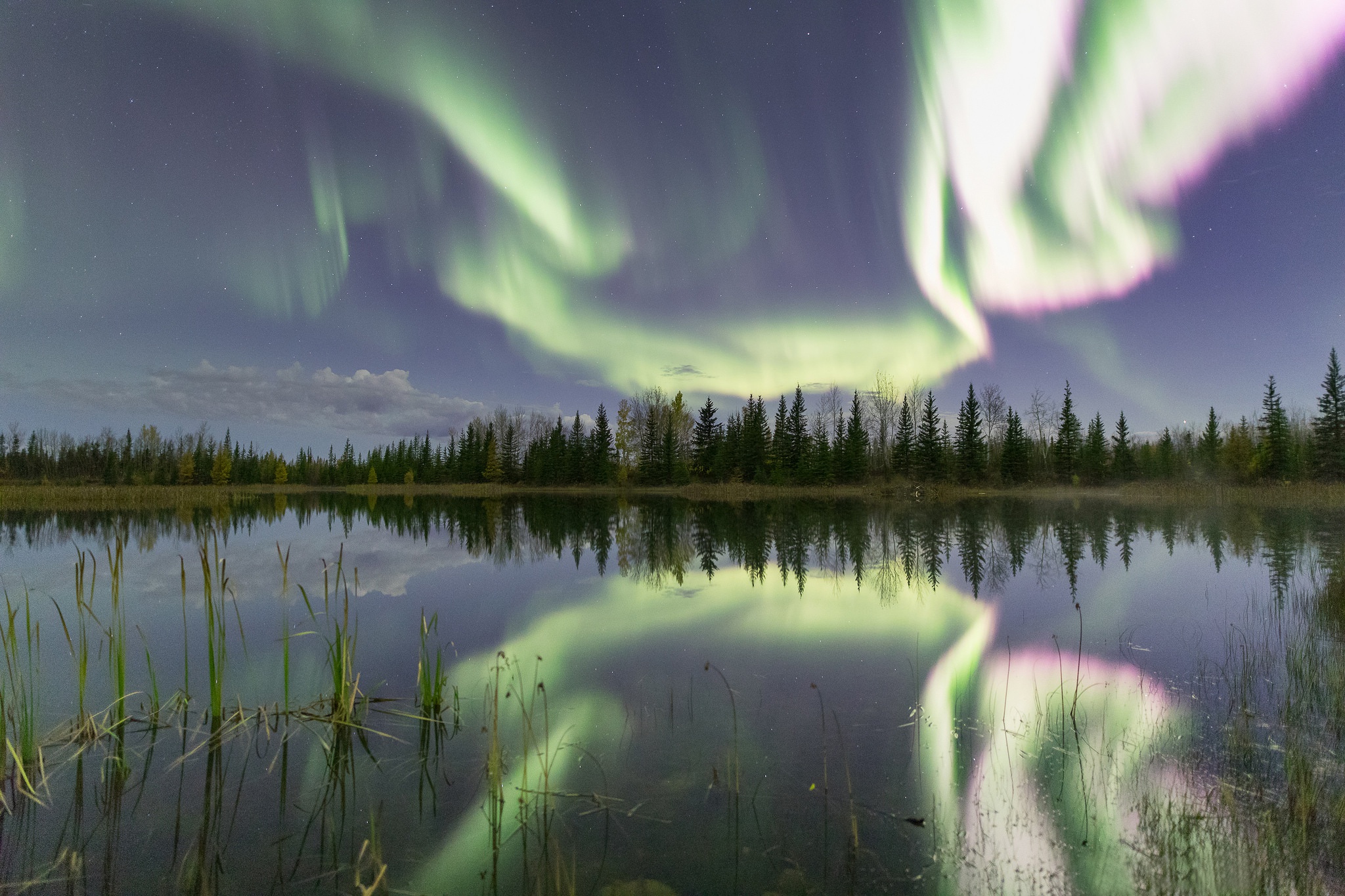 Baixe gratuitamente a imagem Natureza, Céu, Lago, Luz, Aurora Boreal, Terra/natureza, Reflecção na área de trabalho do seu PC