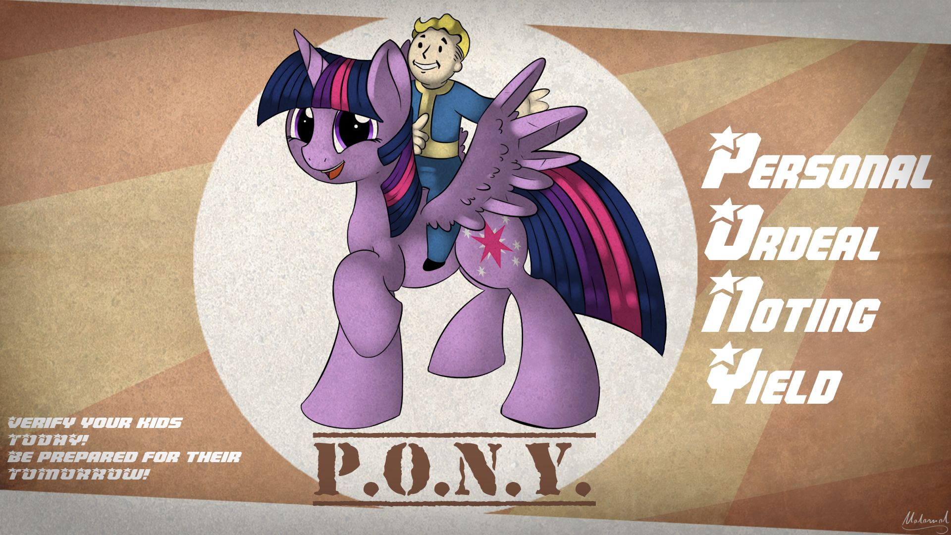Free download wallpaper Fallout, Crossover, My Little Pony, Twilight Sparkle, Tv Show on your PC desktop