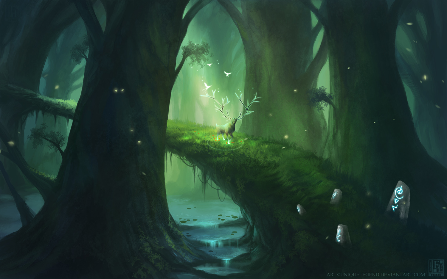 Free download wallpaper Fantasy, Forest on your PC desktop