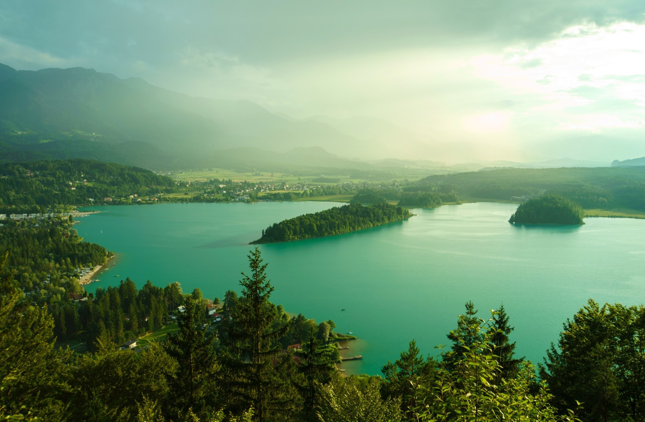 Скачать обои бесплатно Озера, Гора, Озеро, Австрия, Земля/природа картинка на рабочий стол ПК