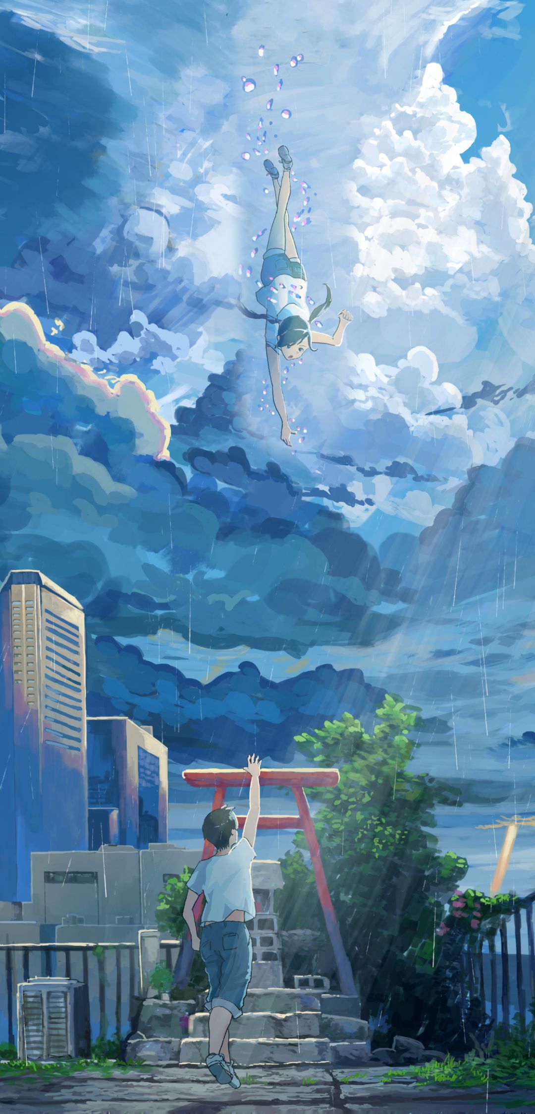 anime, weathering with you, tenki no ko, hina amano, hodaka morishima HD wallpaper