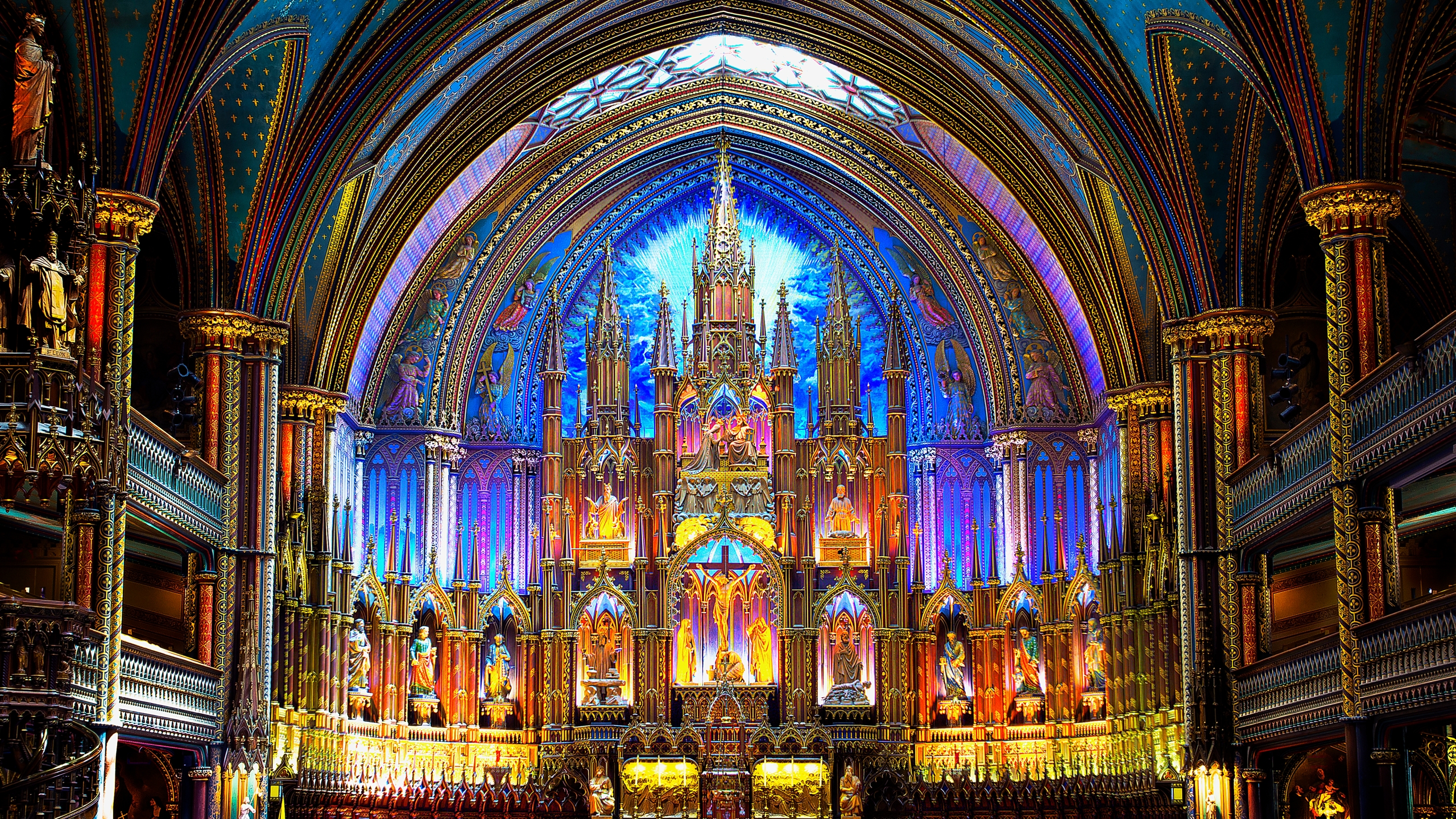 331898画像をダウンロードモントリオールのノートルダム大聖堂, 宗教的, バシリカ-壁紙とスクリーンセーバーを無料で