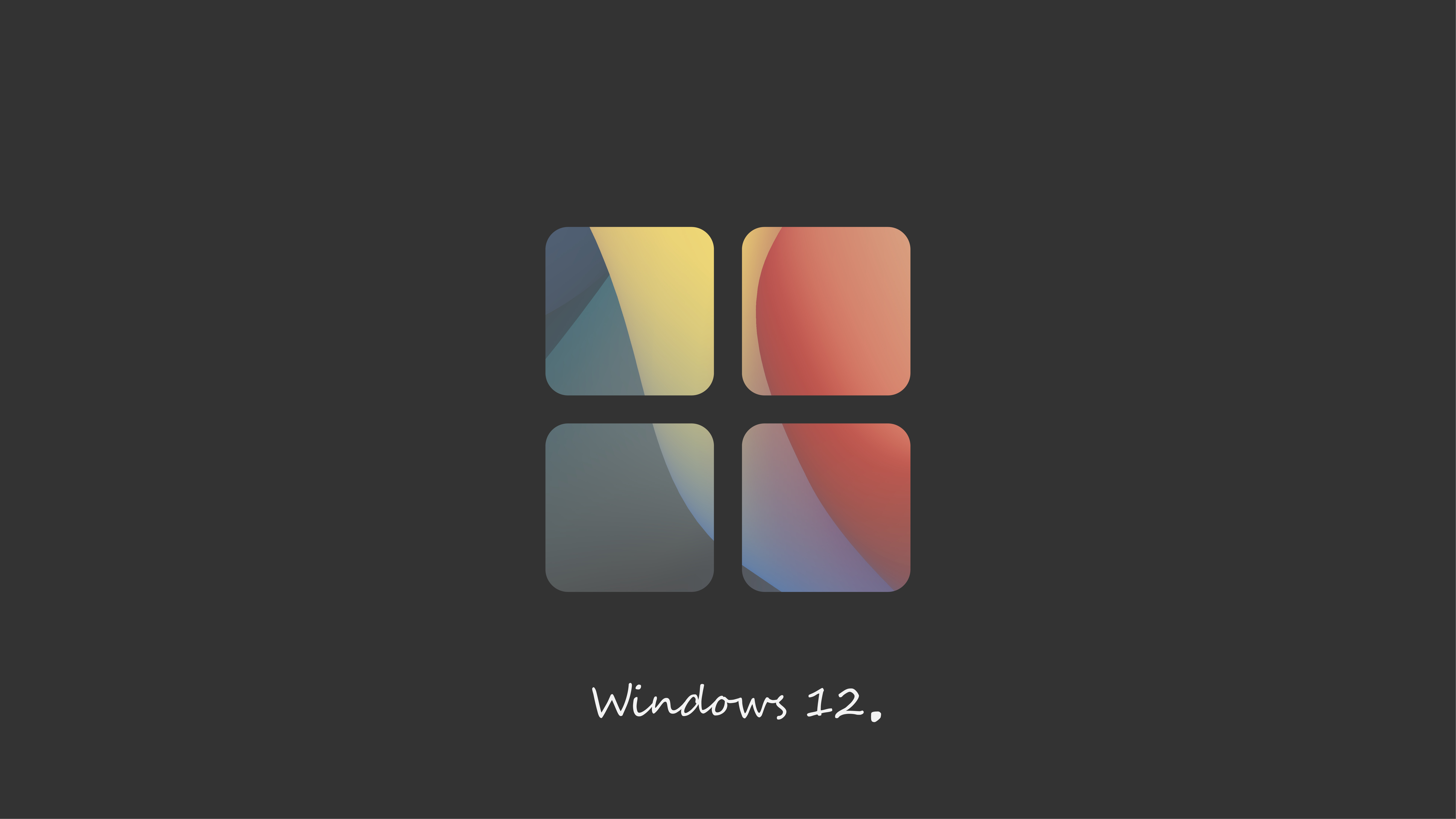 Download mobile wallpaper Windows, Technology, Logo, Windows 12 for free.
