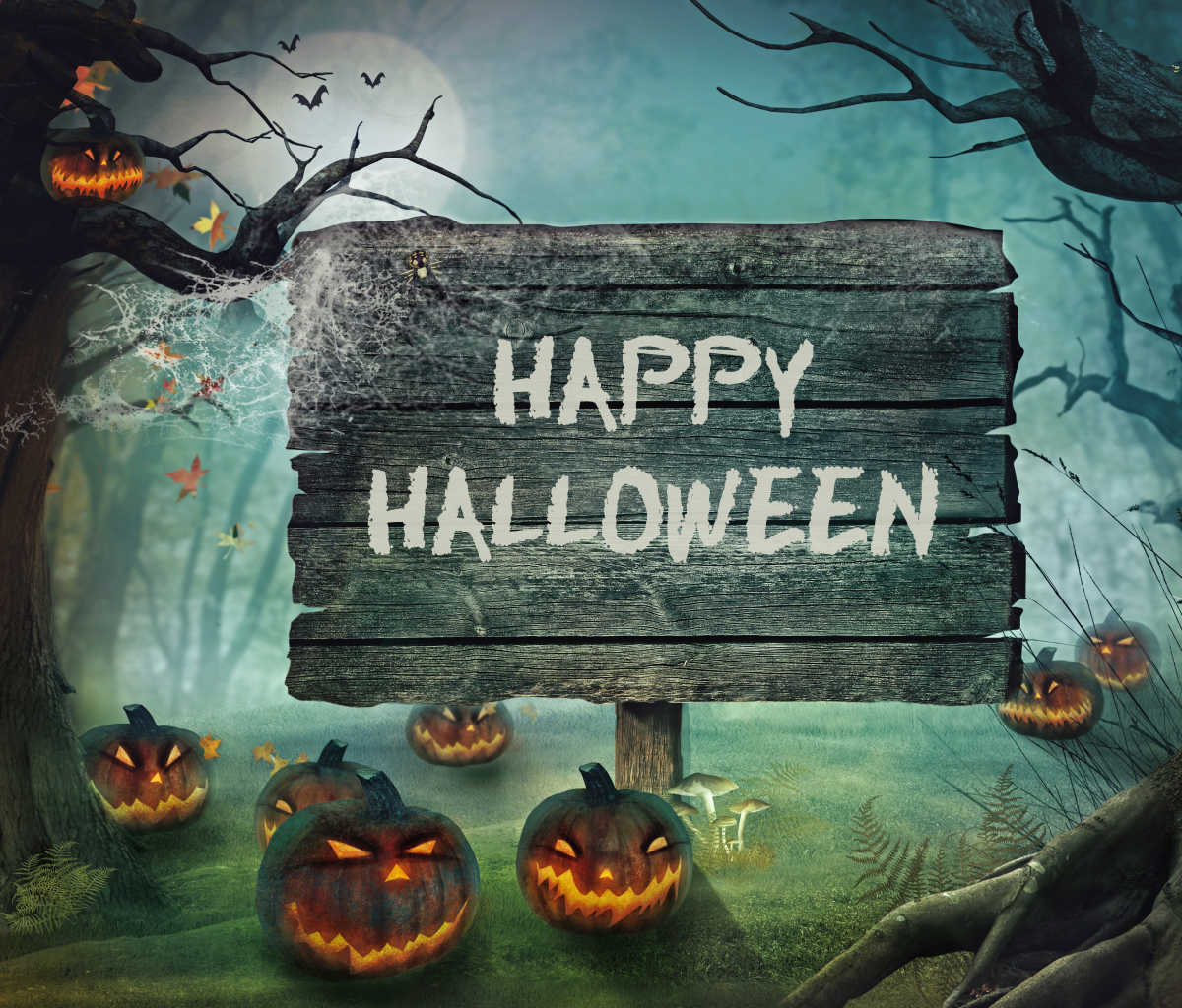 Free download wallpaper Halloween, Holiday, Sign, Spooky, Jack O' Lantern, Happy Halloween on your PC desktop