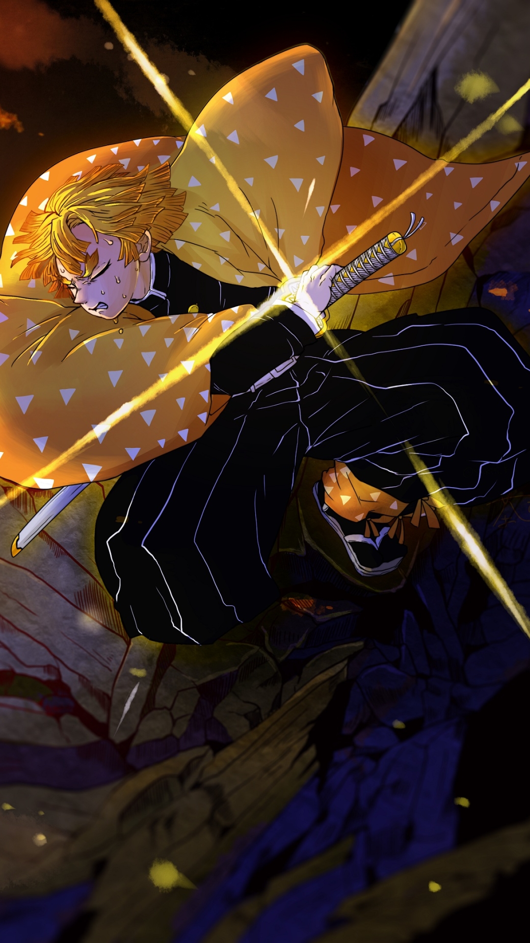 Descarga gratuita de fondo de pantalla para móvil de Animado, Demon Slayer: Kimetsu No Yaiba, Zenitsu Agatsuma.