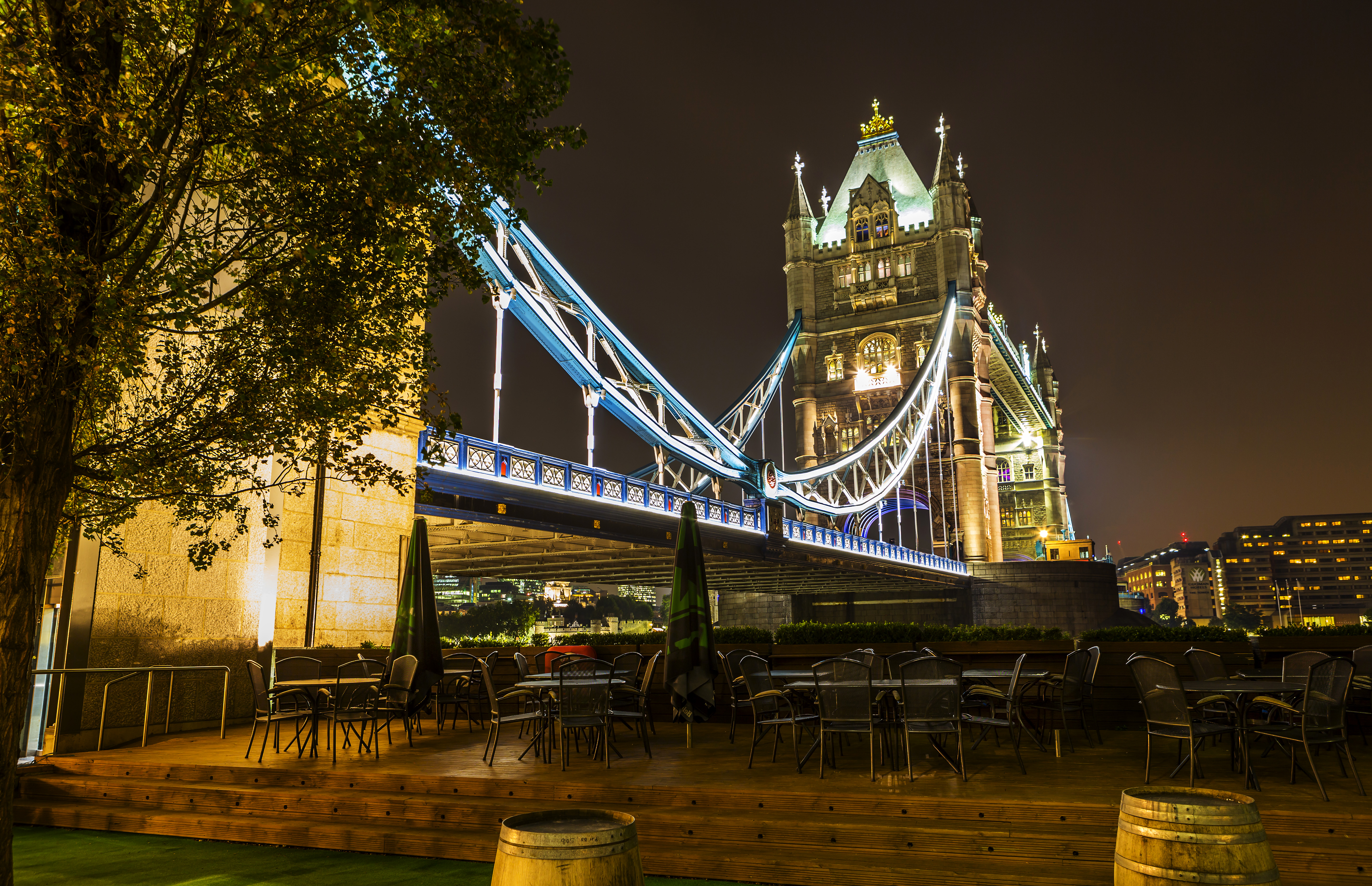 Laden Sie das London, Brücke, Nacht, Tower Bridge, Brücken, Menschengemacht-Bild kostenlos auf Ihren PC-Desktop herunter