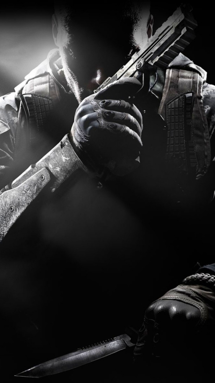 Descarga gratuita de fondo de pantalla para móvil de Guerrero, Soldado, Obligaciones, Videojuego, Pistola, Call Of Duty: Black Ops Ii.