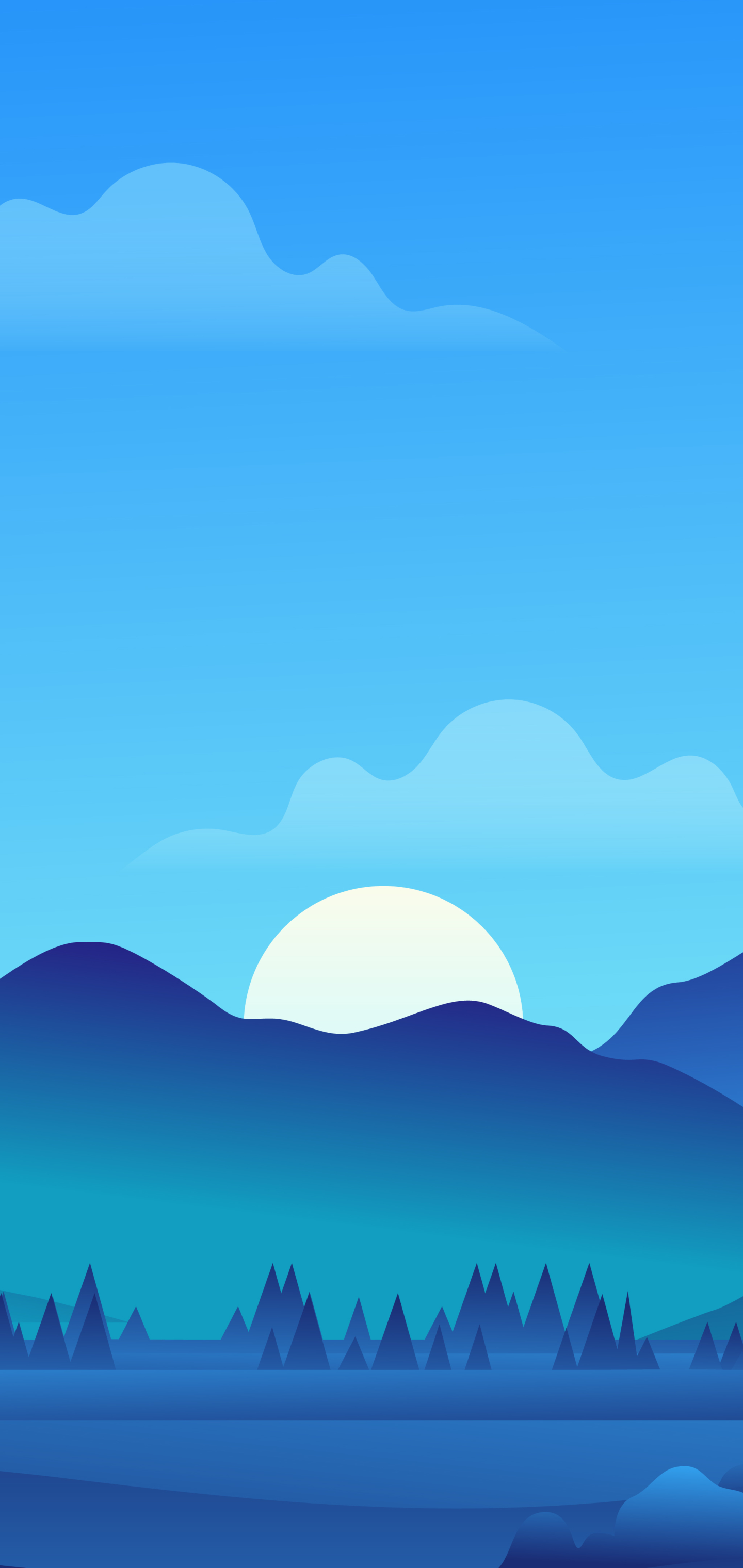 Download mobile wallpaper Mountain, Sunrise, Artistic, Minimalist for free.