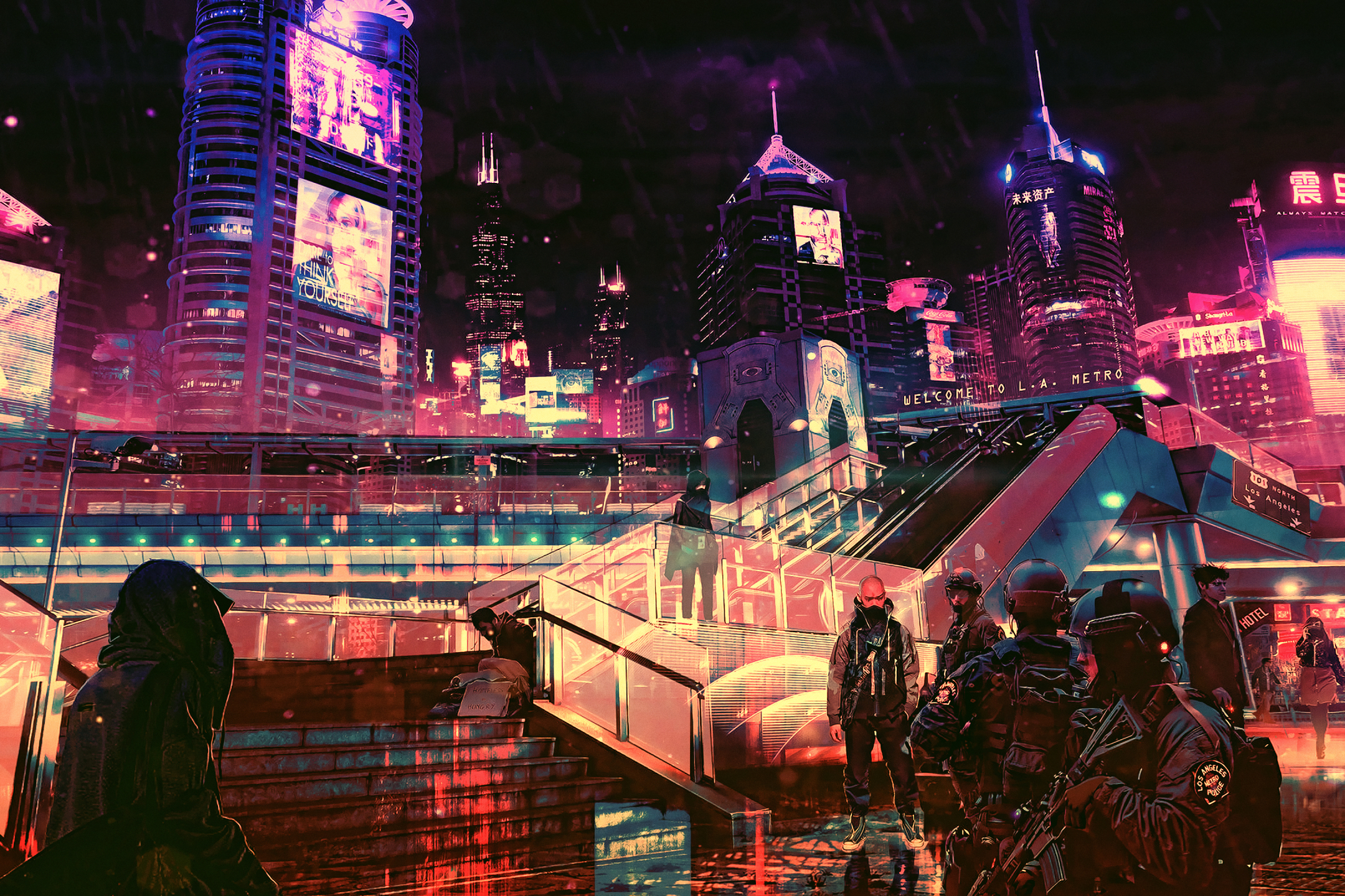 Download mobile wallpaper Cyberpunk, Sci Fi, Futuristic, Futuristic City, Cyberpunk Cityscape for free.