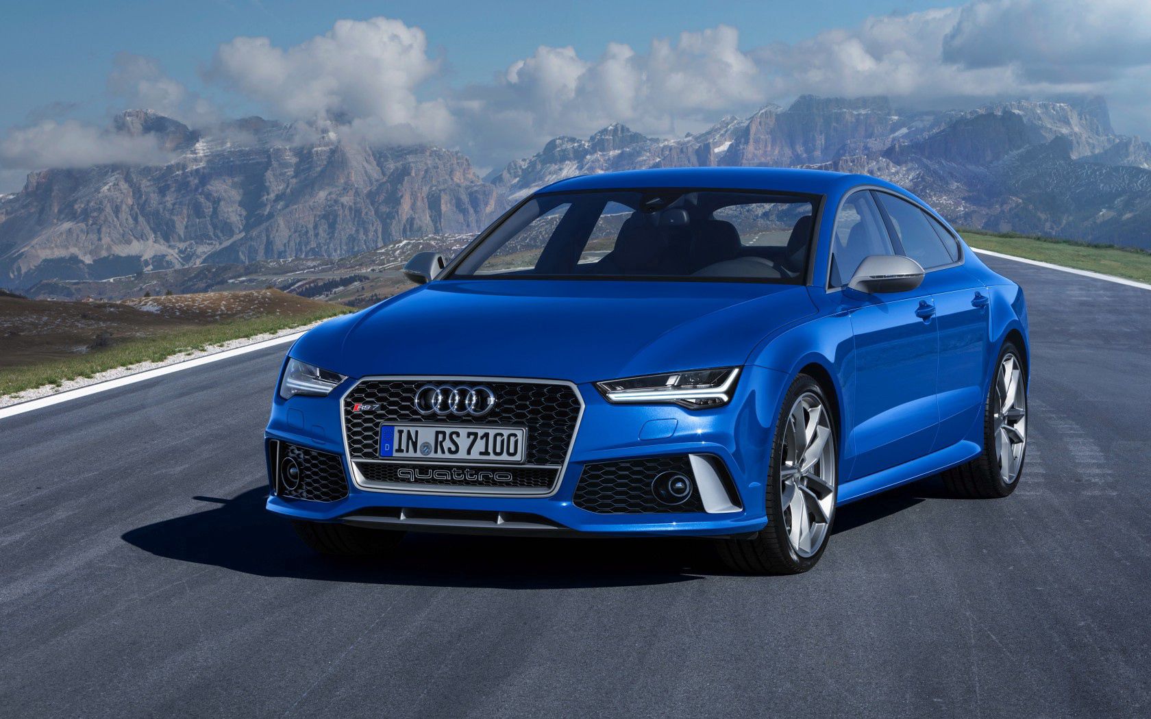 cars, audi, blue, front view, rs7