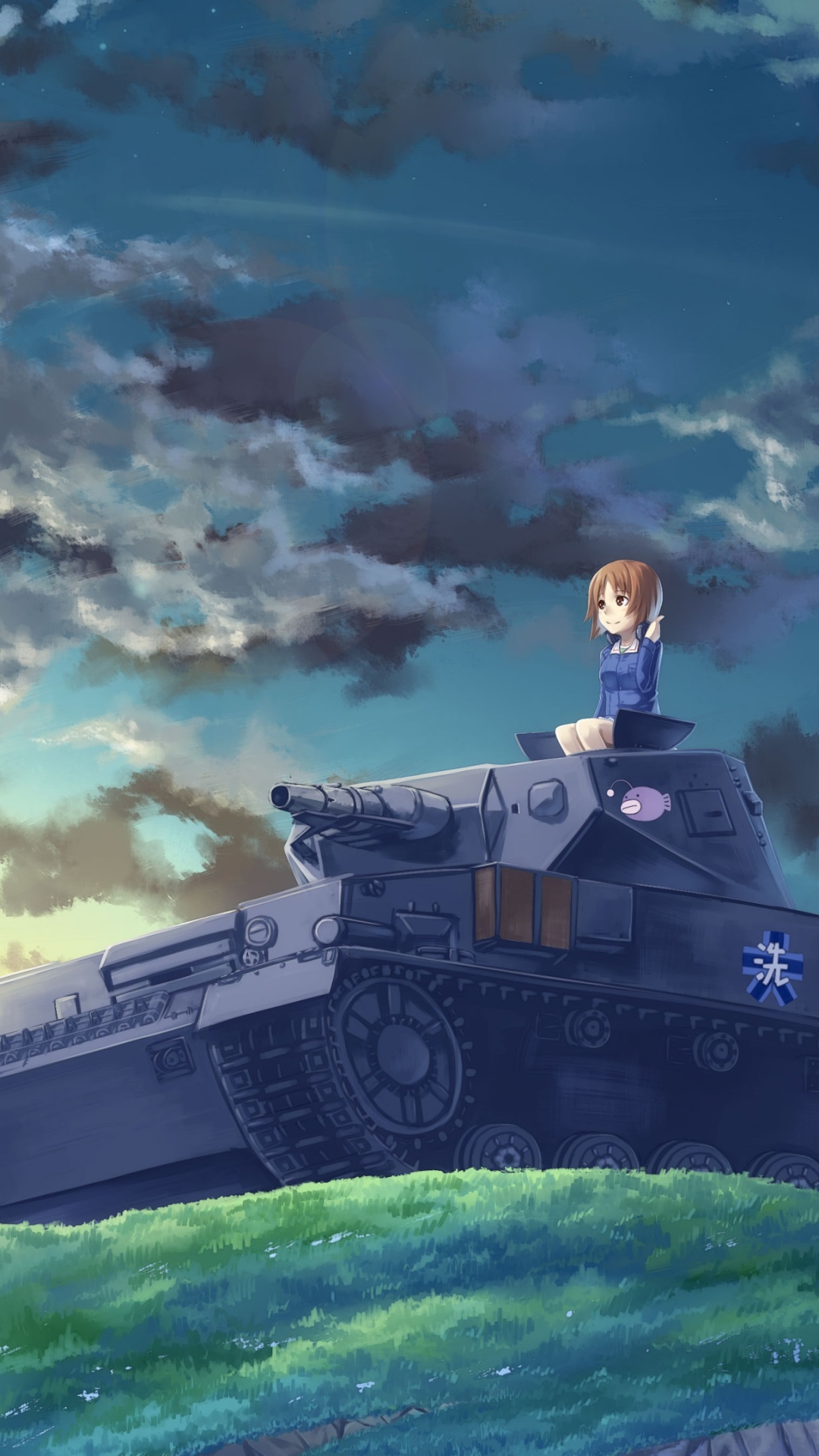 1338194 скачать обои девушки и танки, аниме, михо нишизуми - заставки и картинки бесплатно