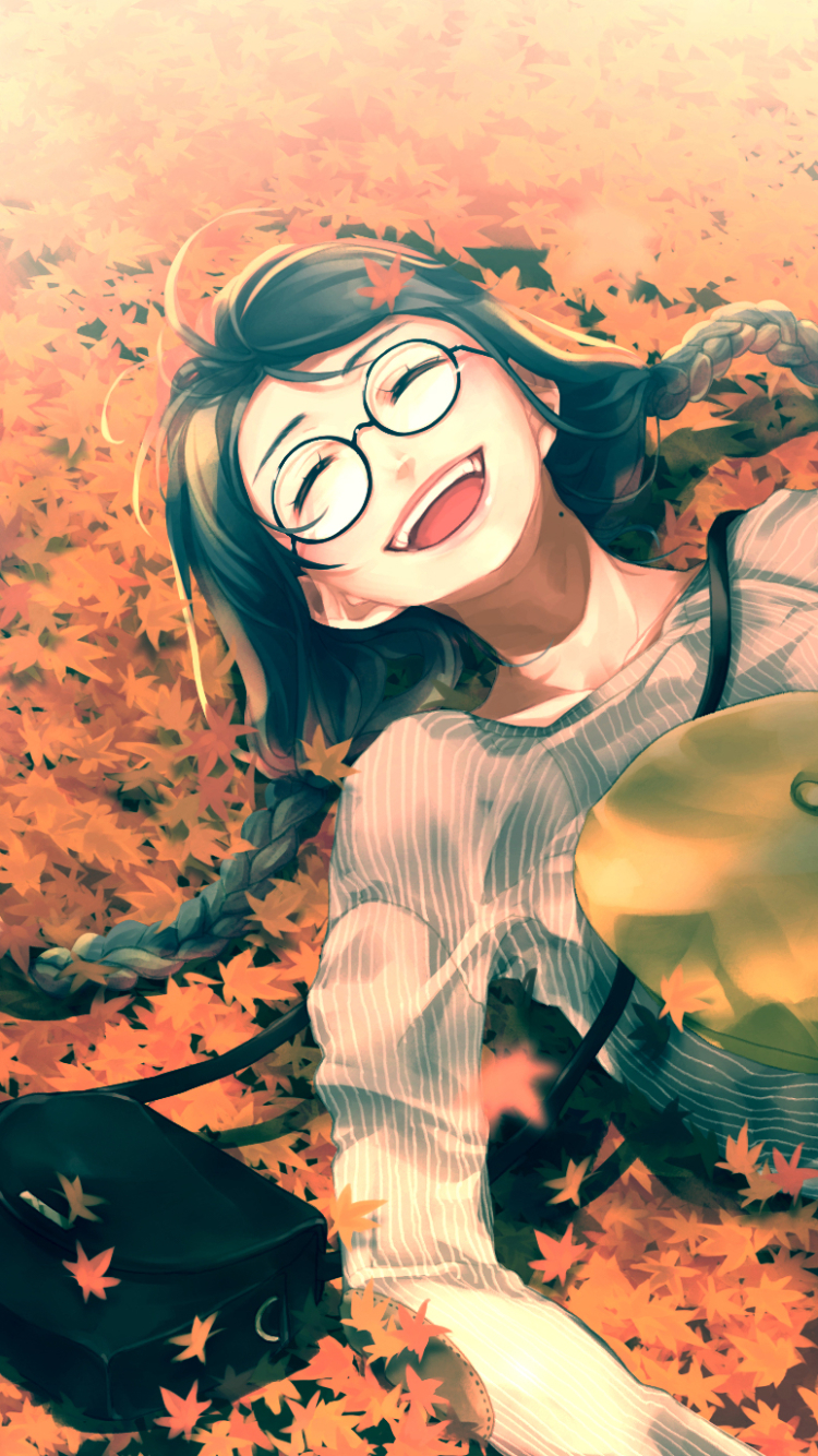 Handy-Wallpaper Herbst, Katze, Sonnenlicht, Original, Animes, Twintails kostenlos herunterladen.