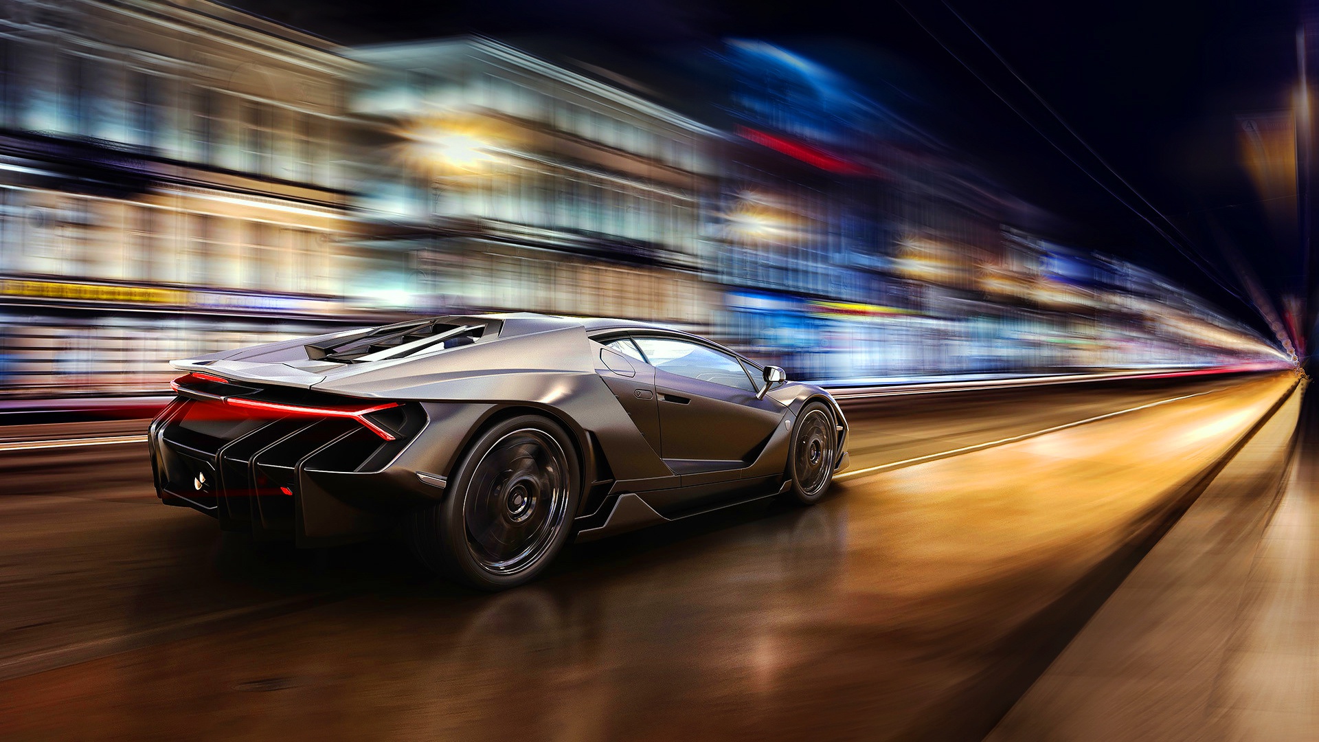 Download mobile wallpaper Lamborghini, Car, Supercar, Lamborghini Centenario, Vehicles, Silver Car, Motion Blur for free.