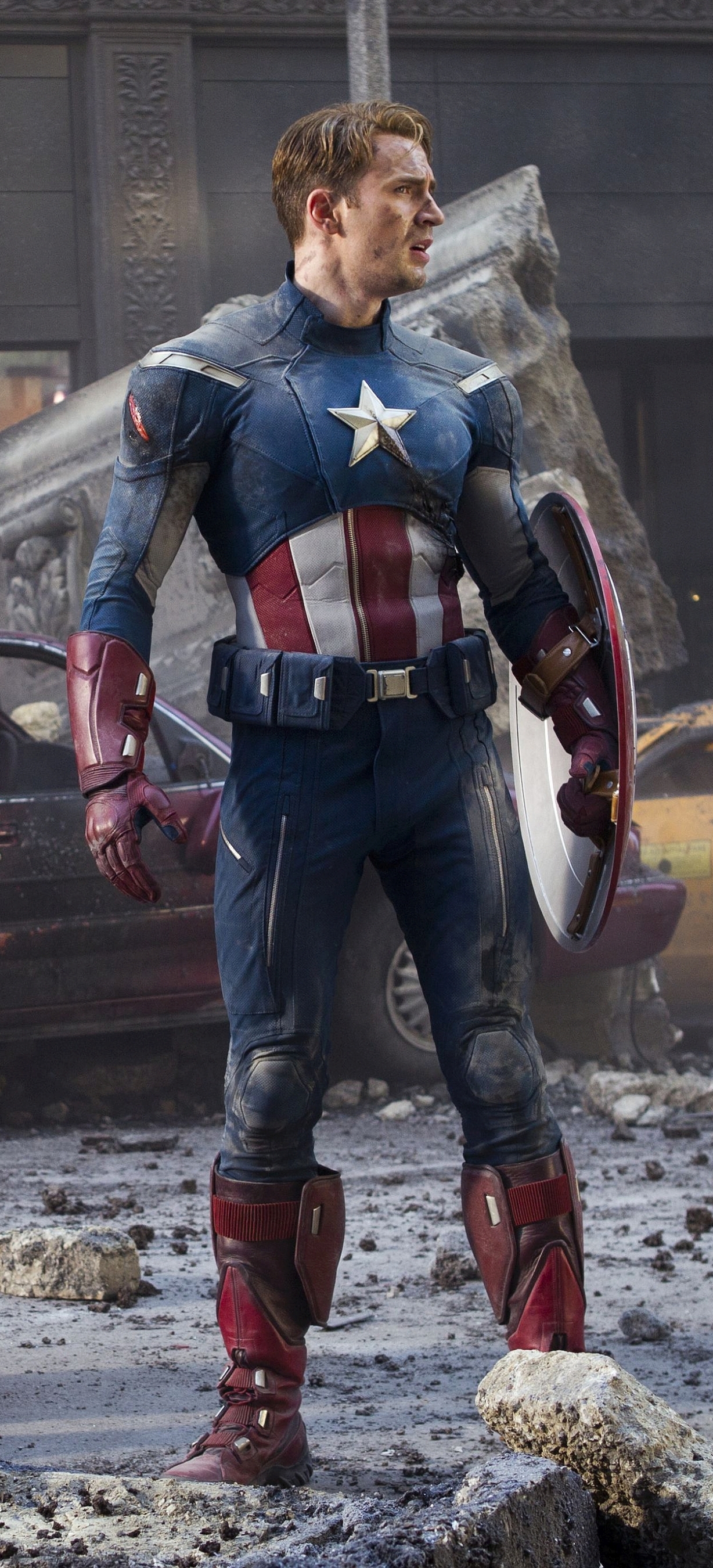 Download mobile wallpaper Captain America, Chris Evans, Movie, The Avengers, Avengers: Age Of Ultron for free.