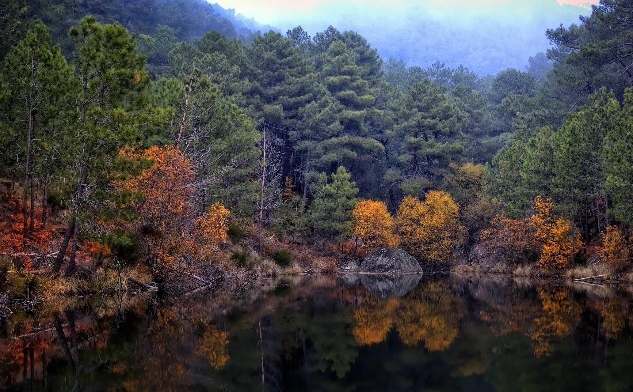 Baixe gratuitamente a imagem Natureza, Outono, Lago, Árvore, Terra/natureza, Reflecção na área de trabalho do seu PC