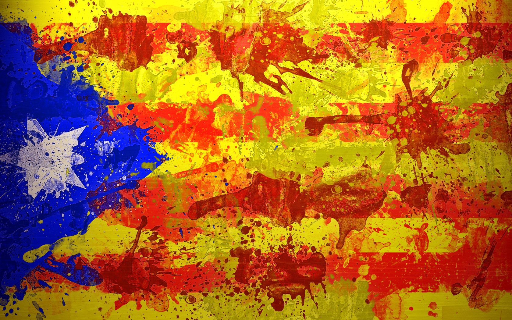 barcelona, texture, textures, paint, flag, spain, symbolism, catalonia