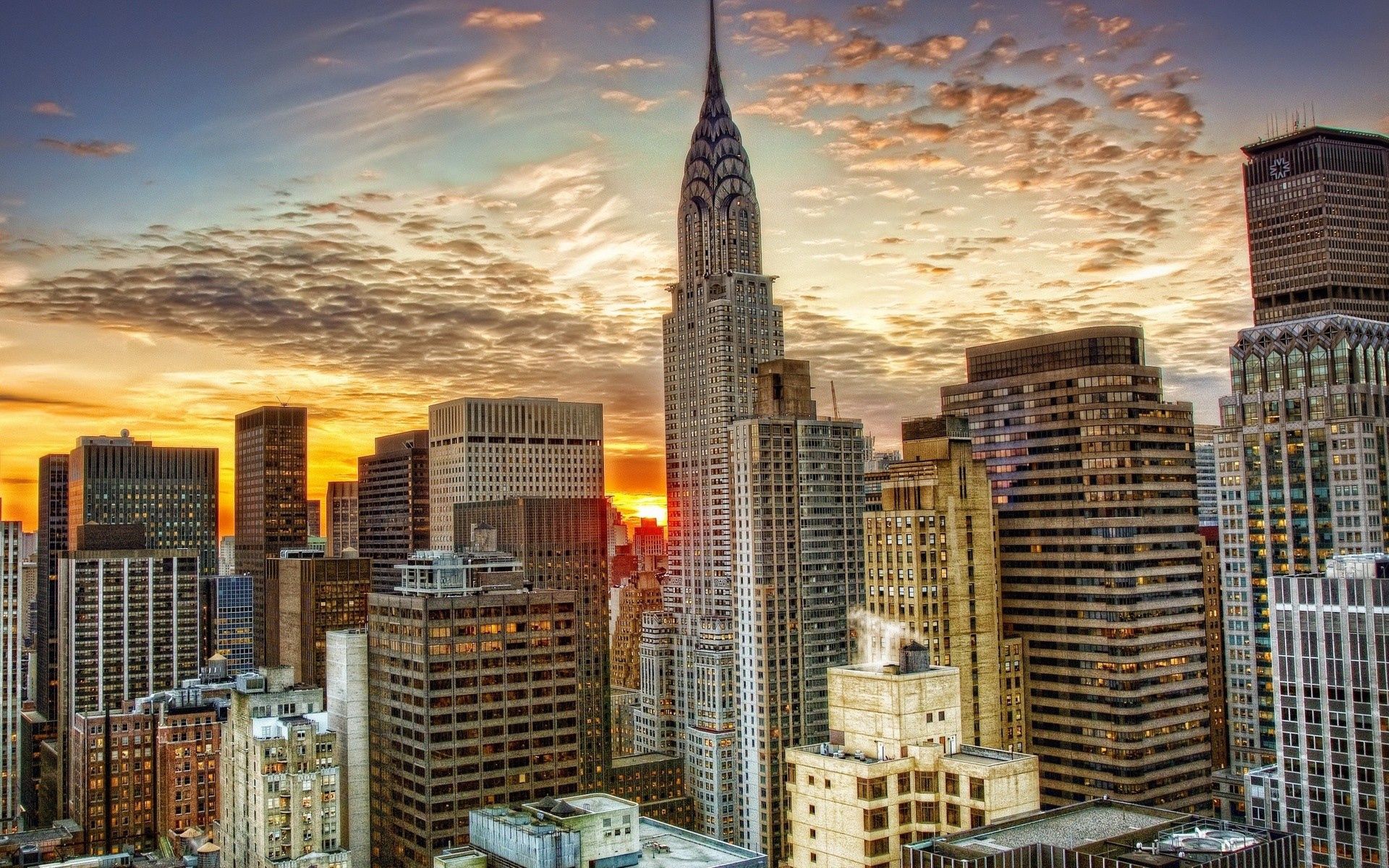 hdr, skyscrapers, cities, view from above, new york Full HD