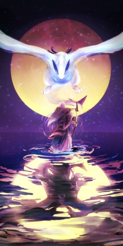 Phone wallpaper: Lugia (Pokémon), Anime, Crossover, Pokémon, Touken ...