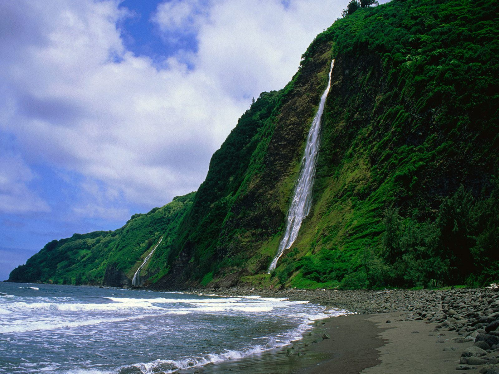 Laden Sie das Wasserfälle, Küste, Wasserfall, Baum, Ozean, Gebirge, Meer, Erde/natur-Bild kostenlos auf Ihren PC-Desktop herunter