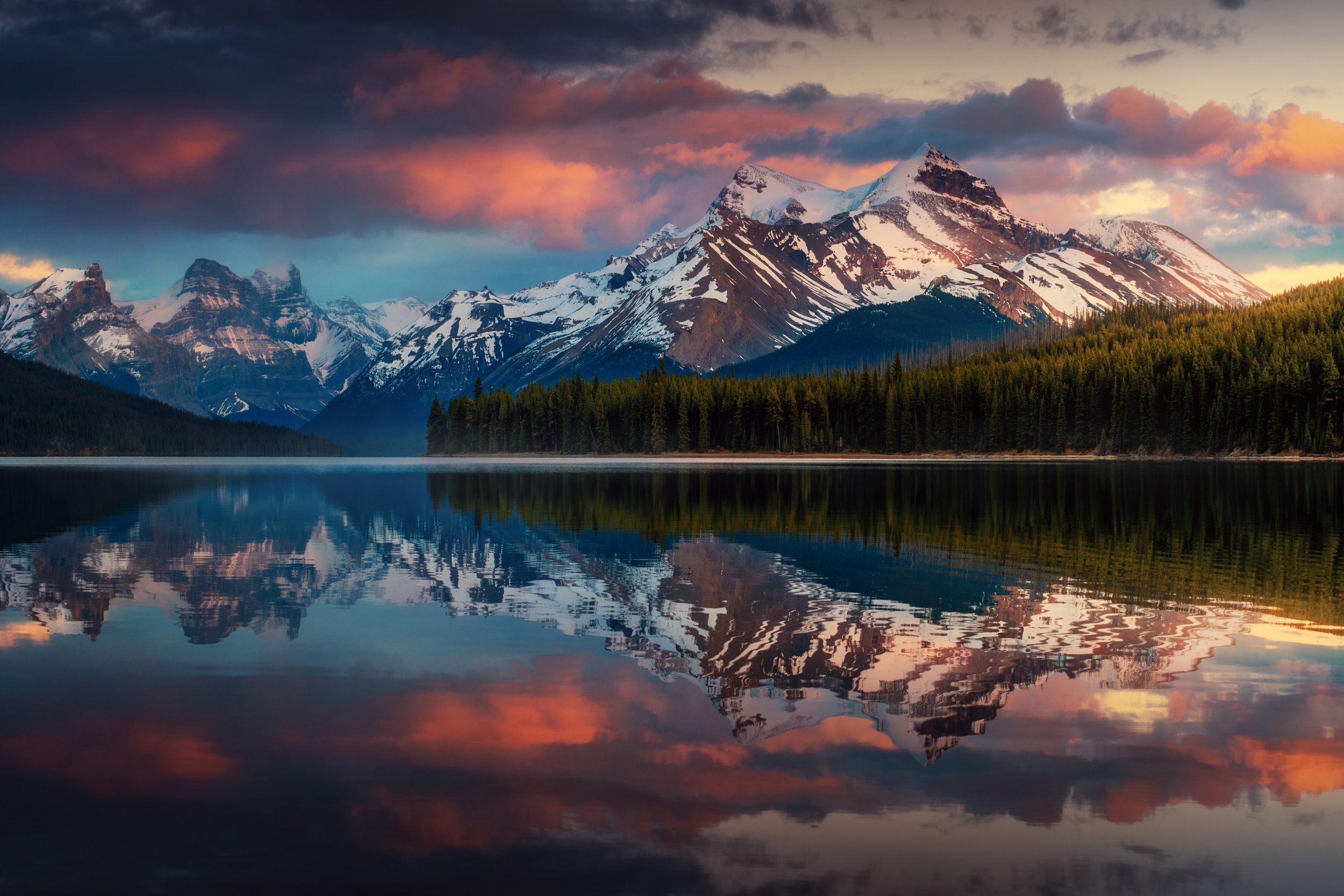 Free download wallpaper Nature, Mountain, Lake, Reflection, Forest, Earth, Cloud on your PC desktop