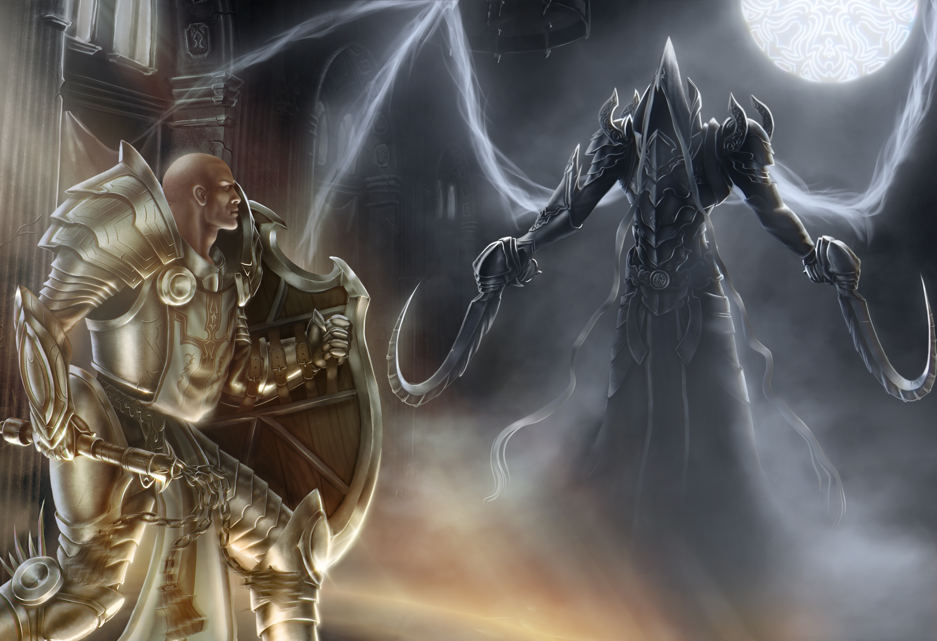 video game, diablo iii: reaper of souls, crusader (diablo iii), malthael (diablo iii), diablo HD wallpaper