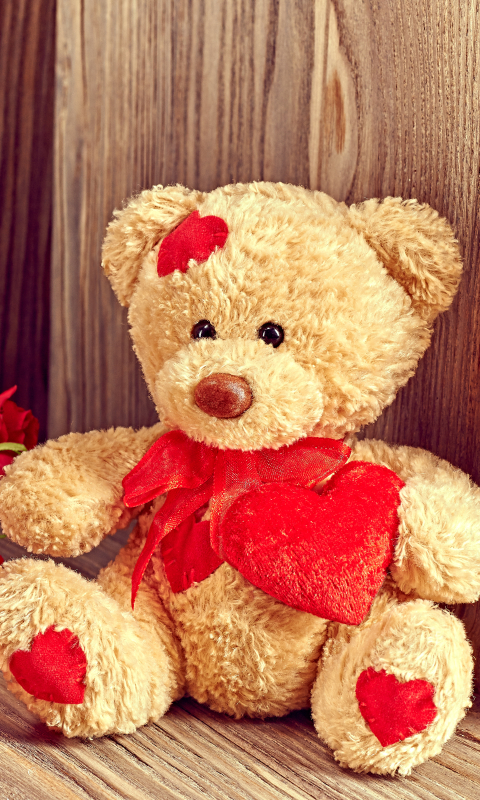 Handy-Wallpaper Feiertage, Liebe, Valentinstag, Teddybär kostenlos herunterladen.
