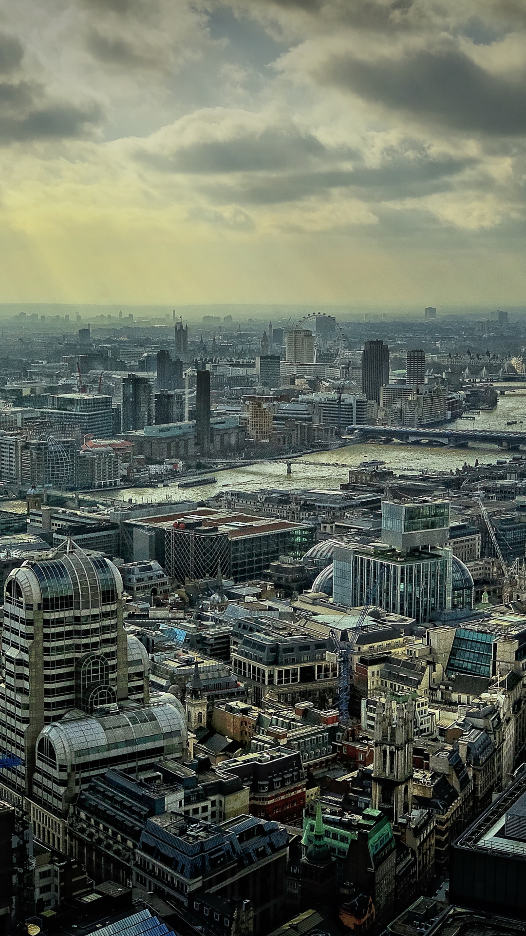 Download mobile wallpaper Cities, London, City, Megapolis, Panorama, Cloud, Skyline, England, Man Made for free.