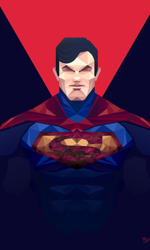 Download mobile wallpaper Superman, Low Poly, Comics, Dc Comics for free.