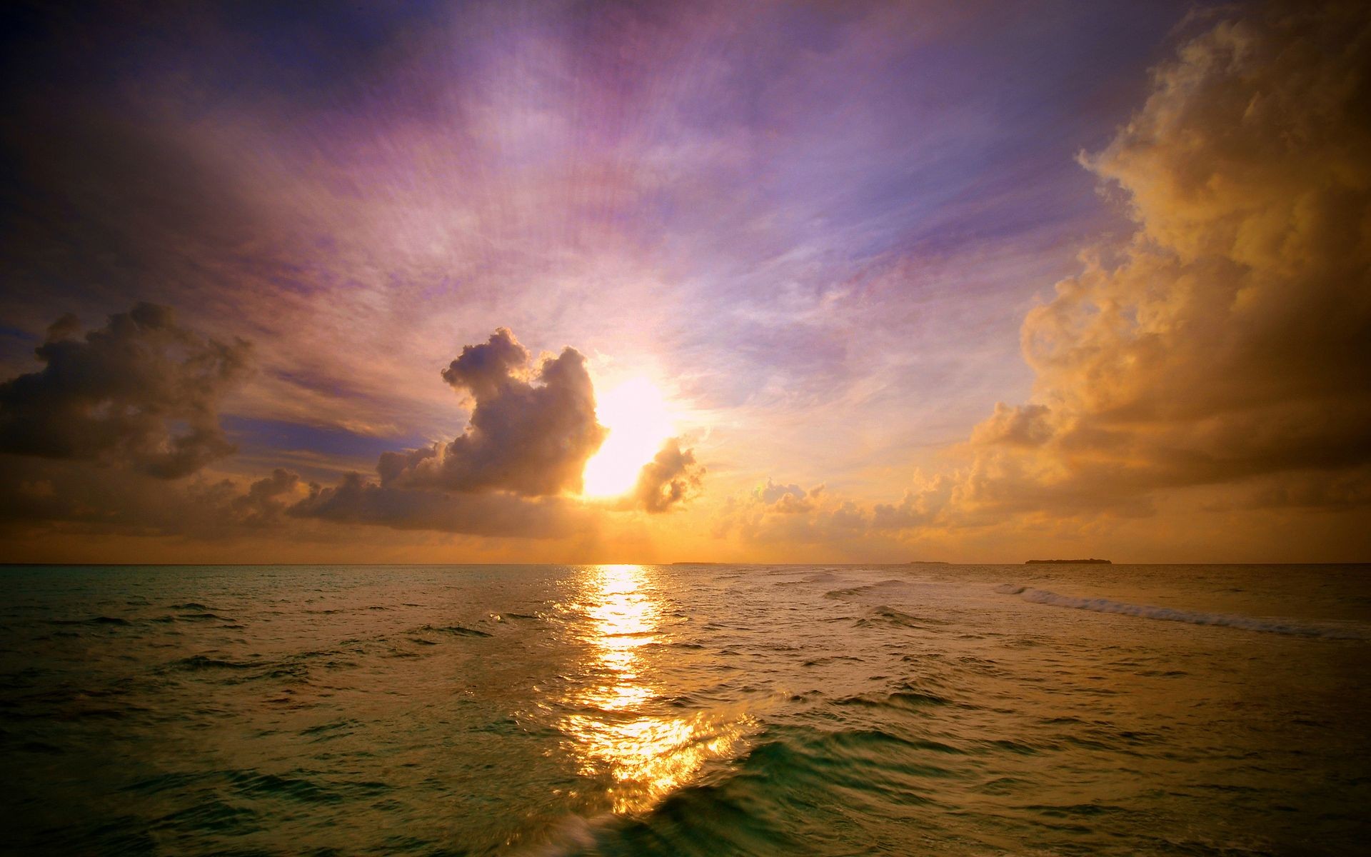 Free download wallpaper Nature, Water, Sunset, Sky, Sea, Horizon, Ocean, Earth on your PC desktop