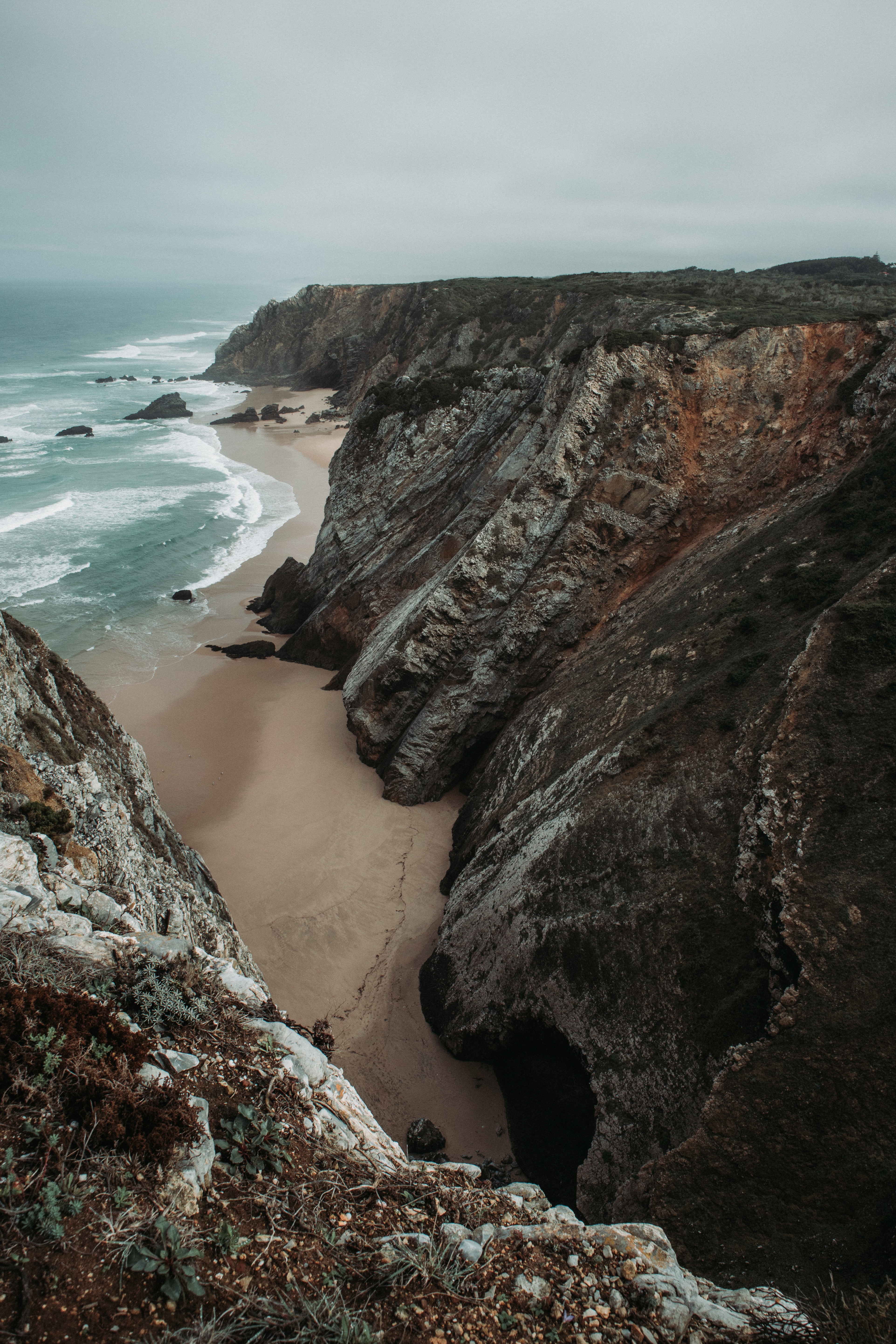 PCデスクトップに海, 岩, 海岸, 自然, 波, ビーチ画像を無料でダウンロード