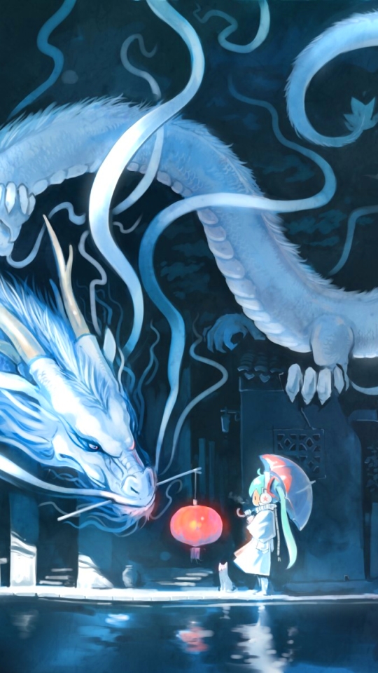 Téléchargez des papiers peints mobile Dragon, Vocaloïde, Animé, Hatsune Miku gratuitement.