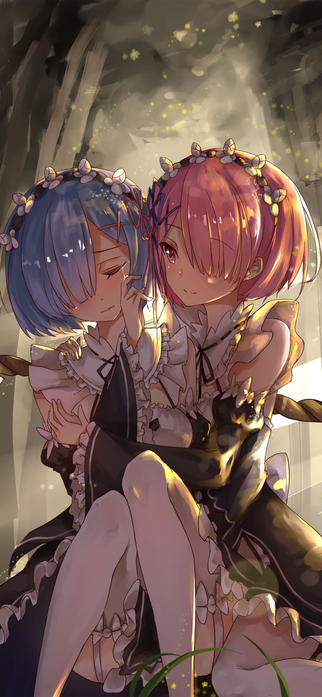 Handy-Wallpaper Animes, Re:zero Das Leben In Einer Anderen Welt Beginnen, Widder (Re:zero), Rem (Re: Null) kostenlos herunterladen.