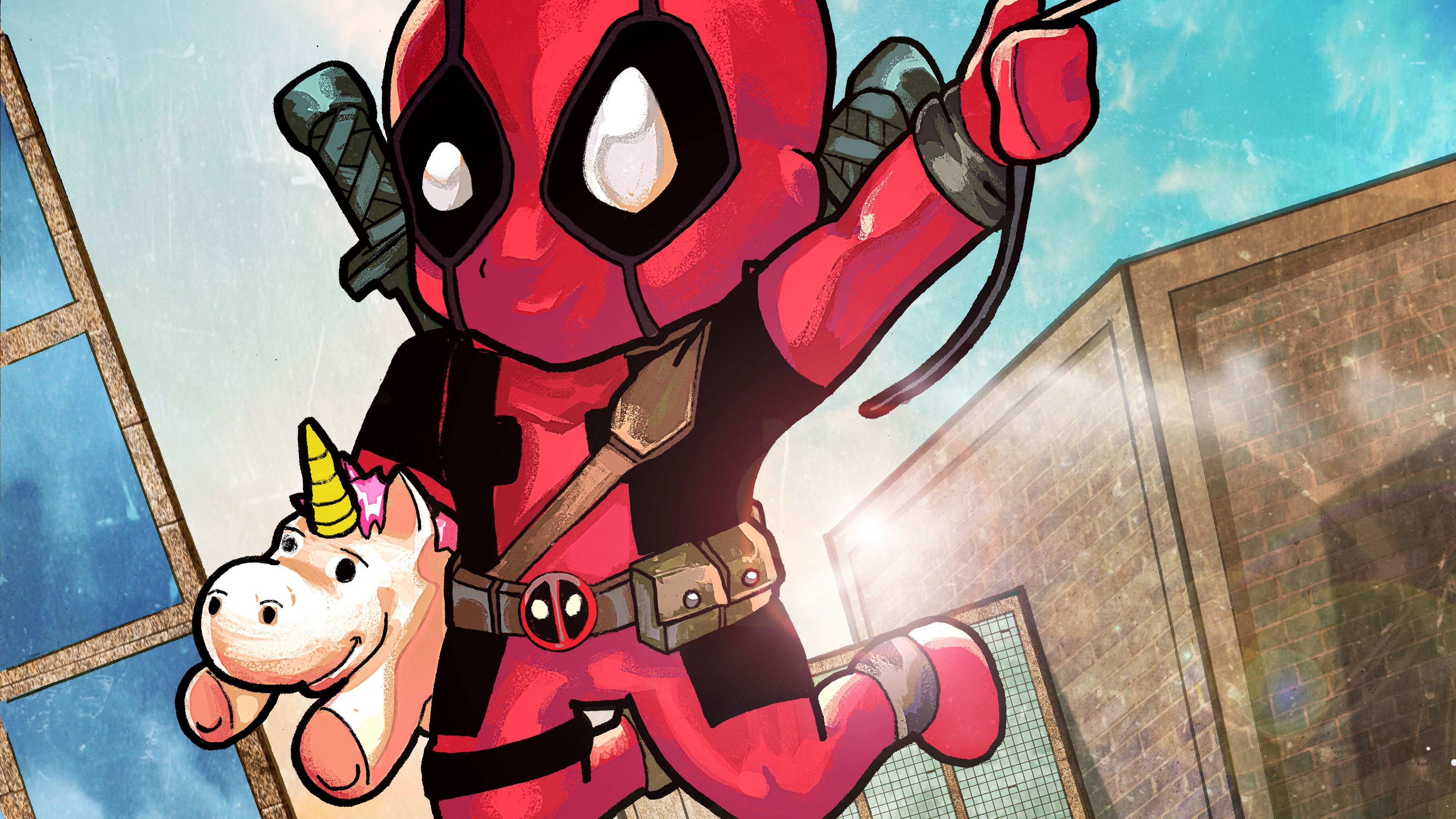 Baixe gratuitamente a imagem Deadpool, História Em Quadrinhos, Chibi na área de trabalho do seu PC