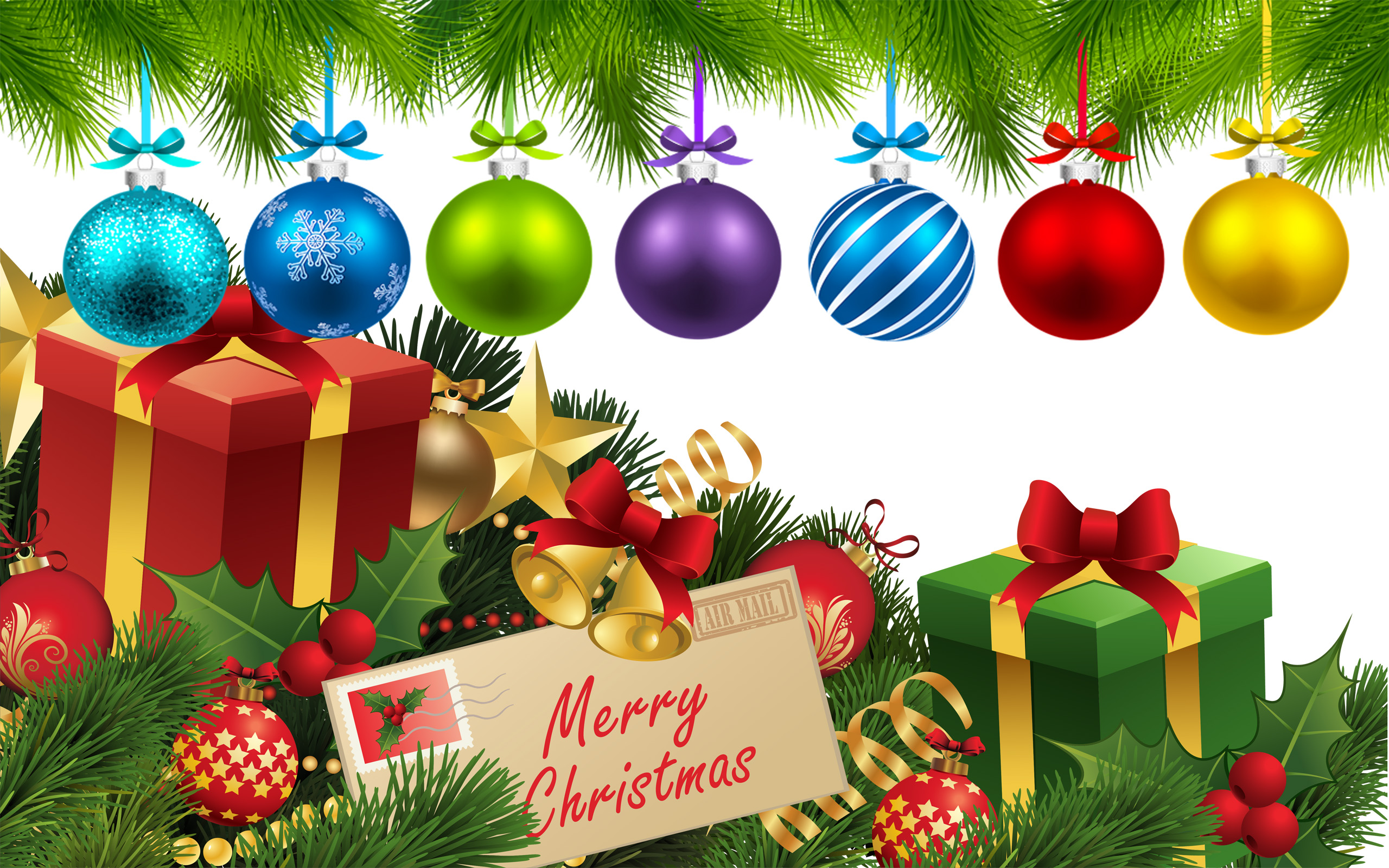 Free download wallpaper Christmas, Holiday, Gift, Colorful, Bell, Christmas Ornaments on your PC desktop
