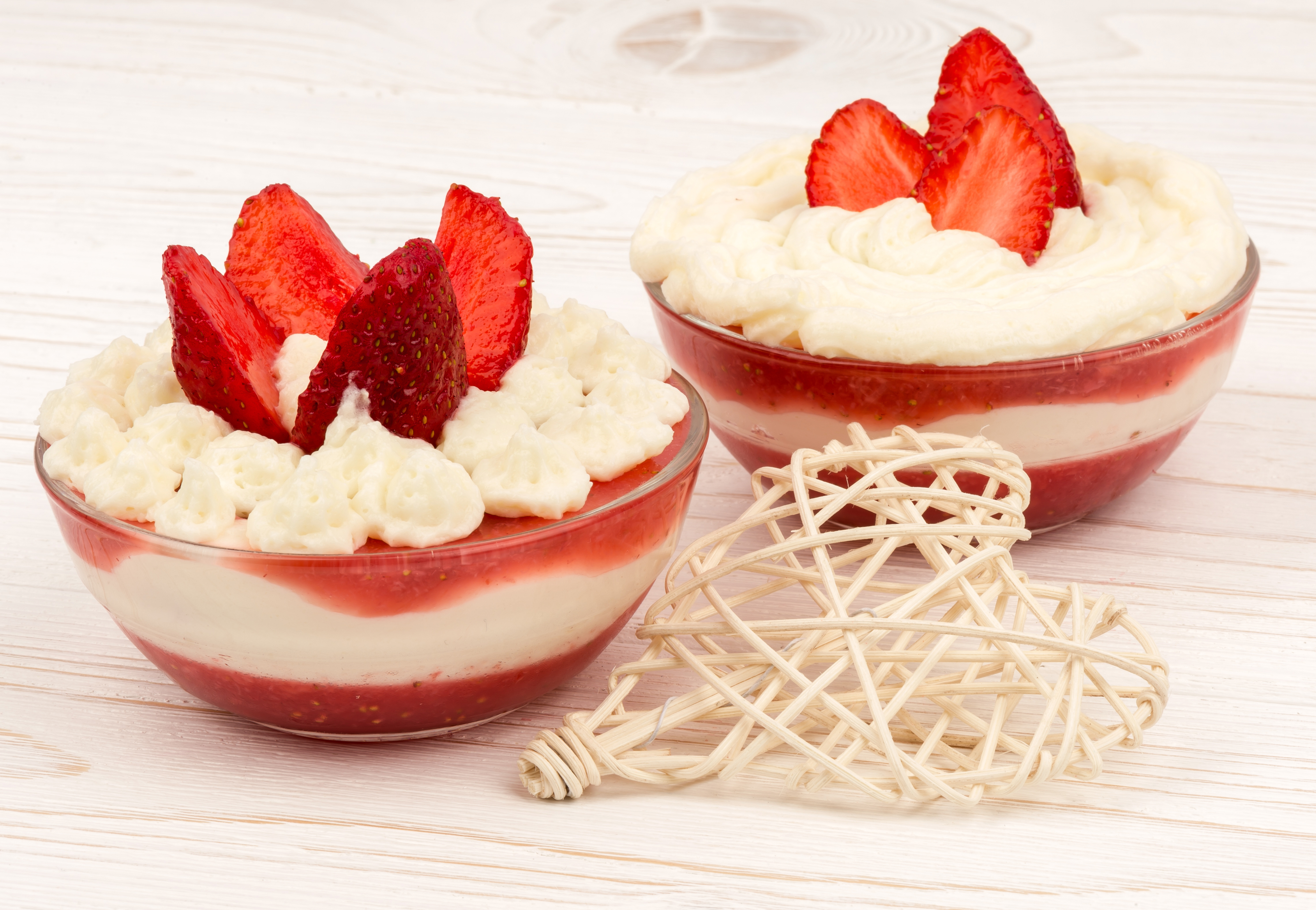 Download mobile wallpaper Food, Strawberry, Dessert, Cream for free.