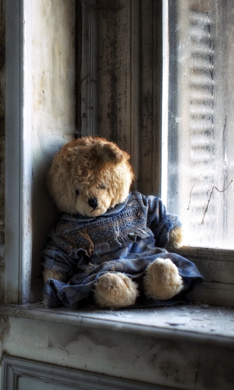 Handy-Wallpaper Teddybär, Zimmer, Traurig, Menschengemacht, Kuscheltier kostenlos herunterladen.