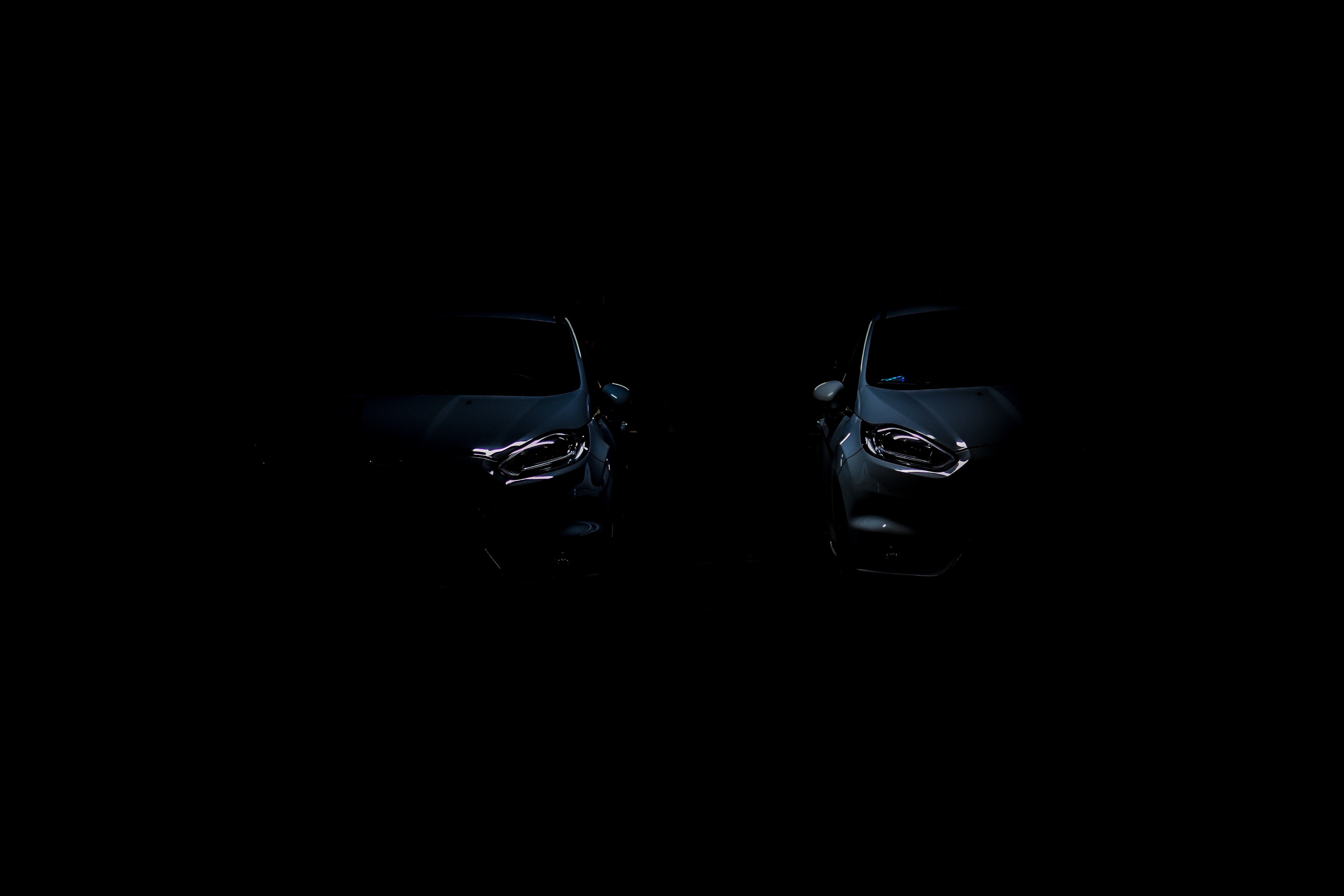 auto, dark, dark background, headlight 2160p