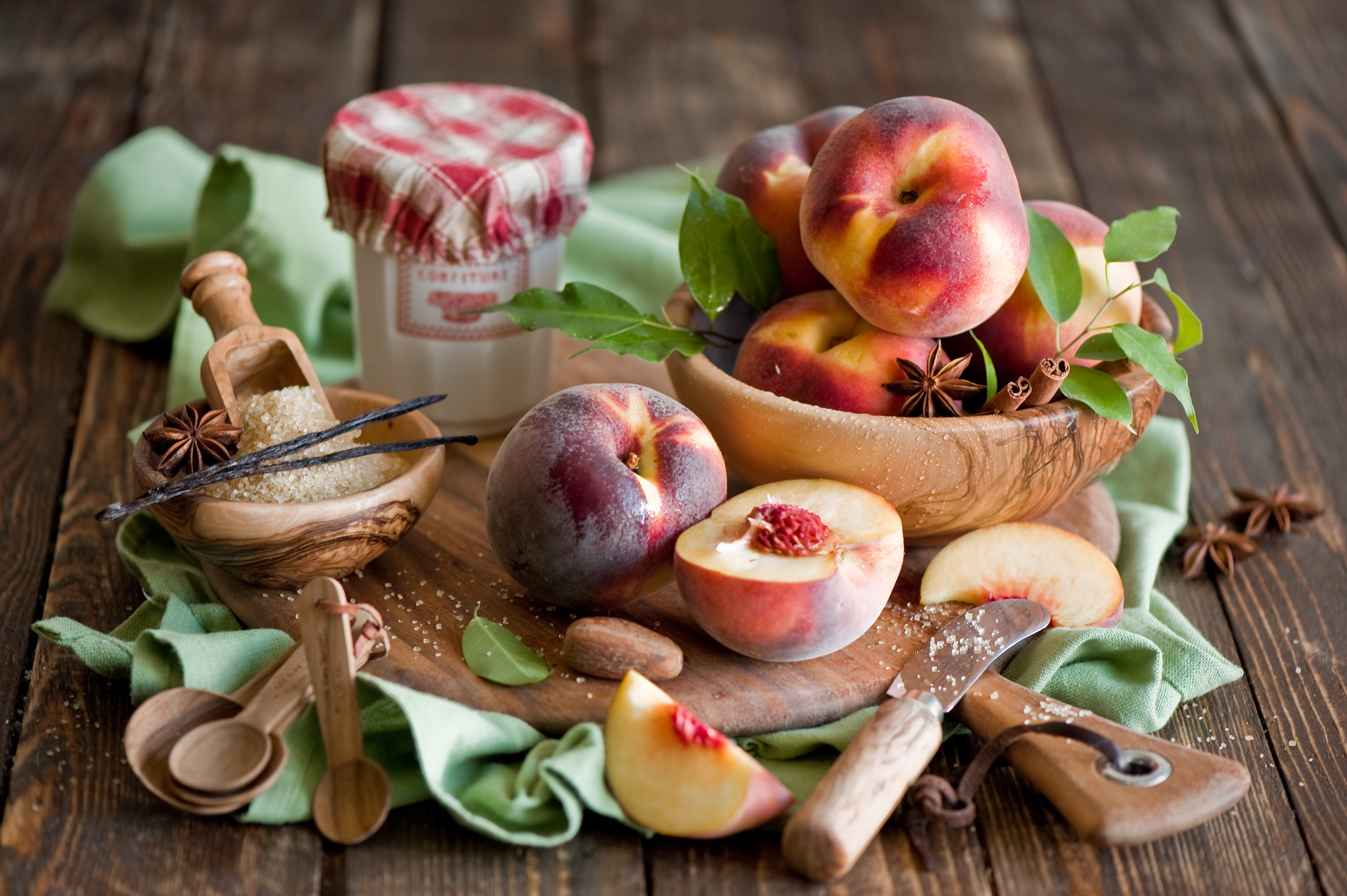 Full HD Wallpaper food, peaches, spice, spices