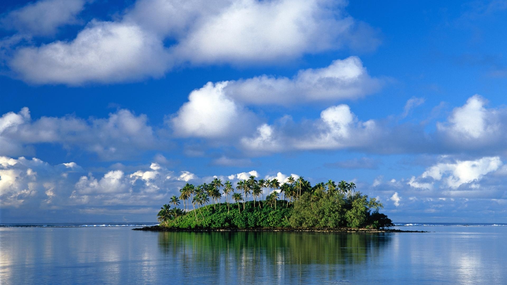 Free download wallpaper Landscape, Sea, Palms on your PC desktop