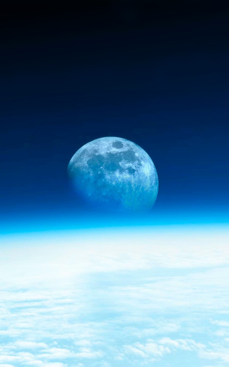 Download mobile wallpaper Moon, Earth, Space, Cloud for free.