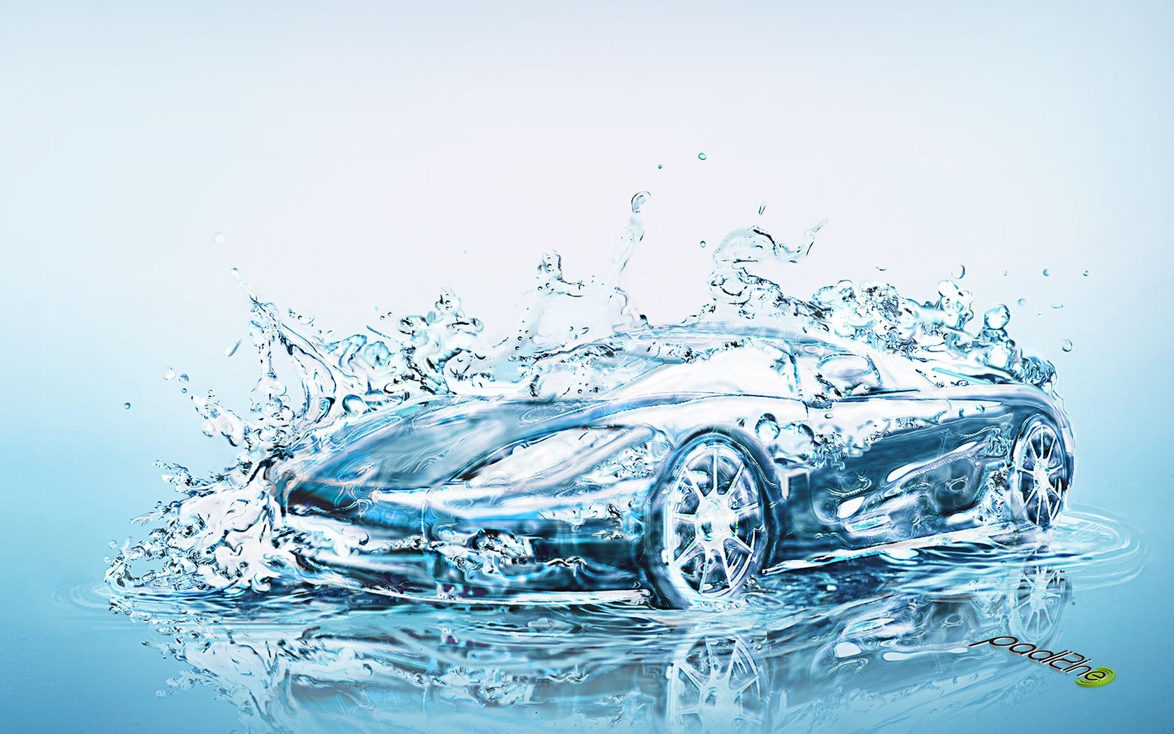Free download wallpaper Water, Car, Artistic, Vehicles on your PC desktop