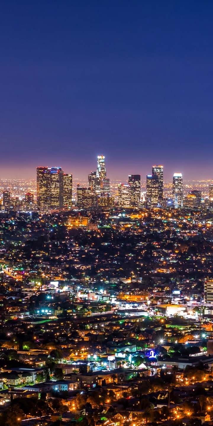 Handy-Wallpaper Städte, Licht, Los Angeles, Vereinigte Staaten, Nacht, Menschengemacht kostenlos herunterladen.