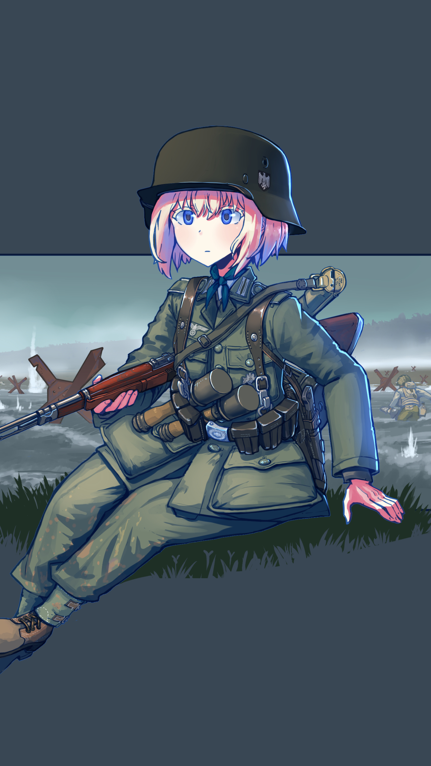 Download mobile wallpaper Anime, Military for free.