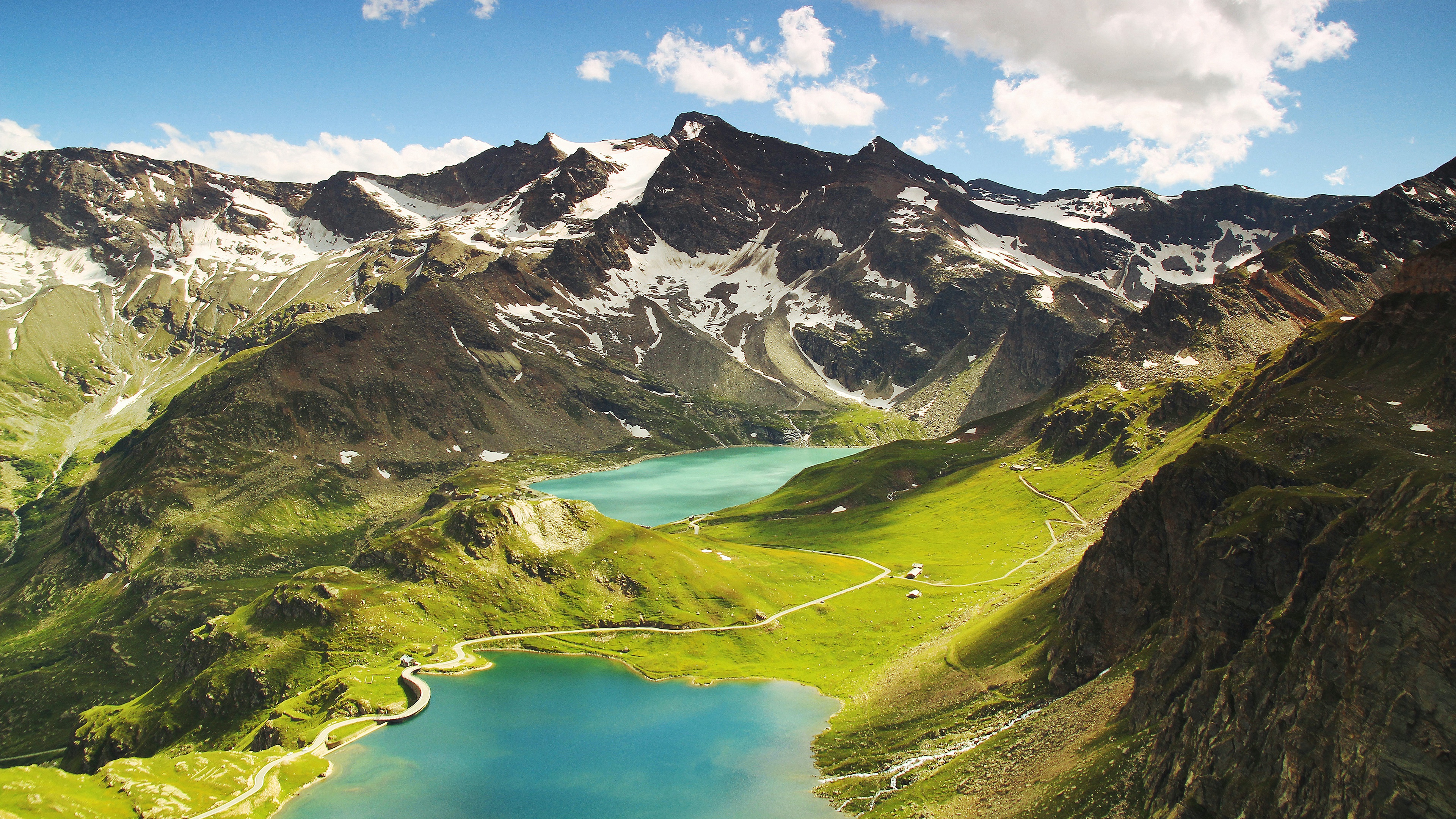 Laden Sie das Berg, Gipfel, See, Fotografie-Bild kostenlos auf Ihren PC-Desktop herunter
