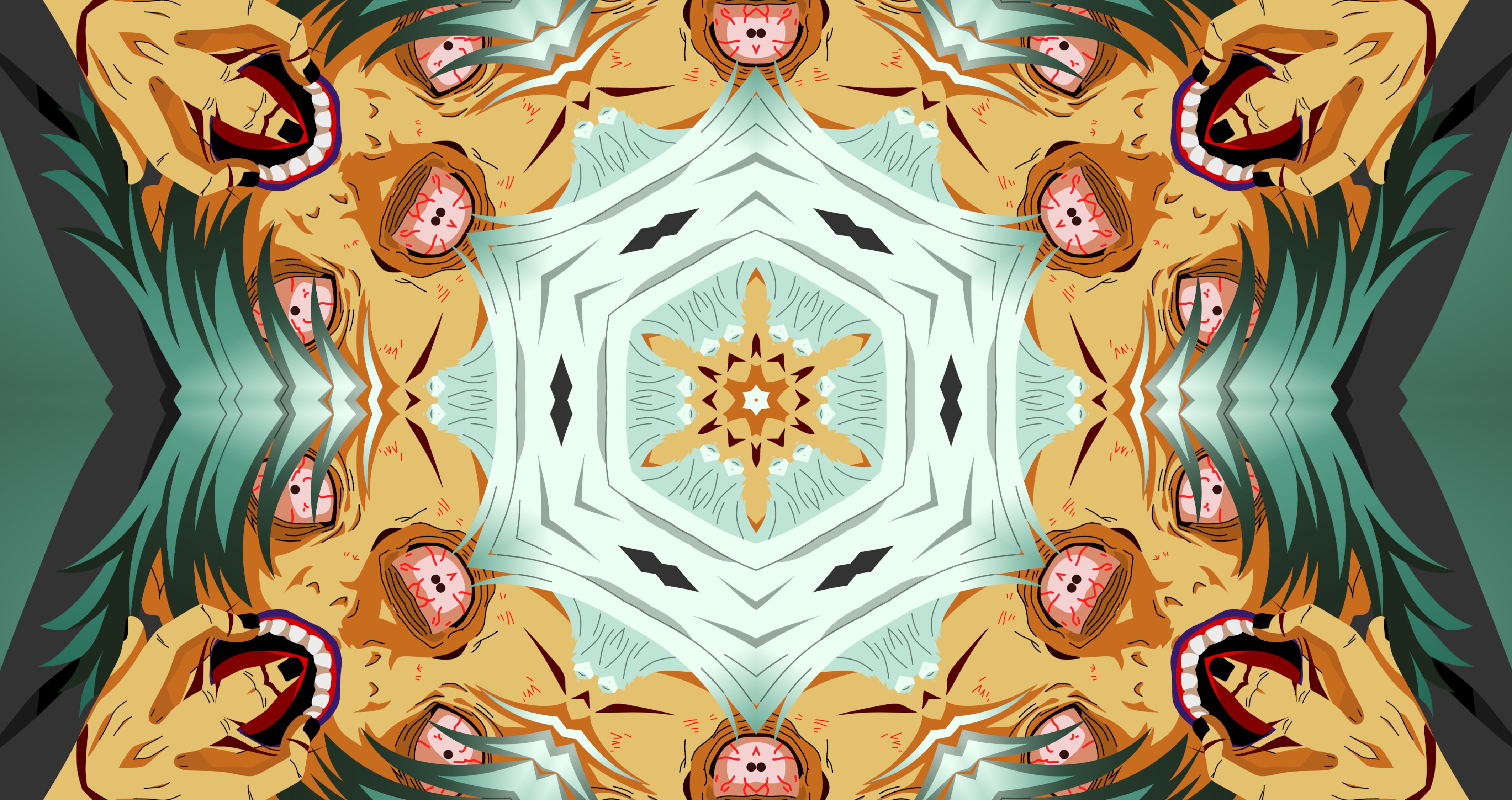 Download mobile wallpaper Abstract, Pattern, Kaleidoscope for free.