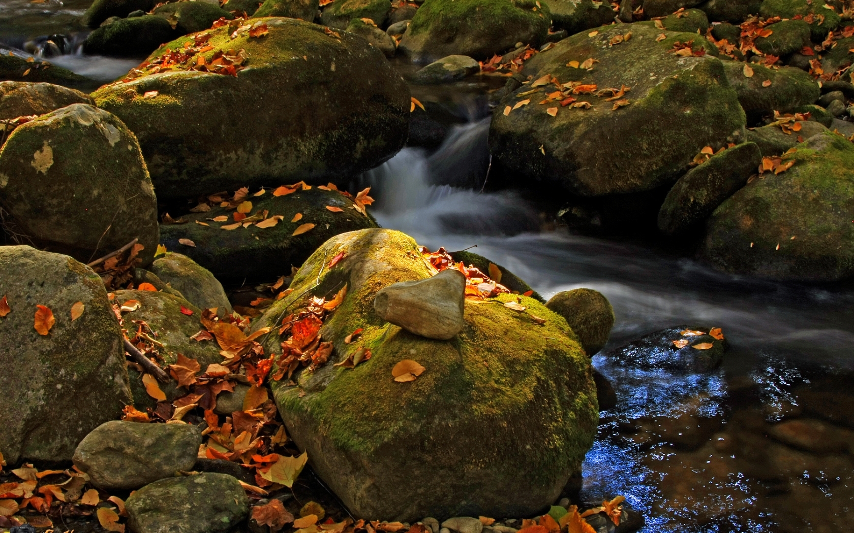 Download mobile wallpaper Rivers, Landscape, Stones, Nature, Autumn for free.